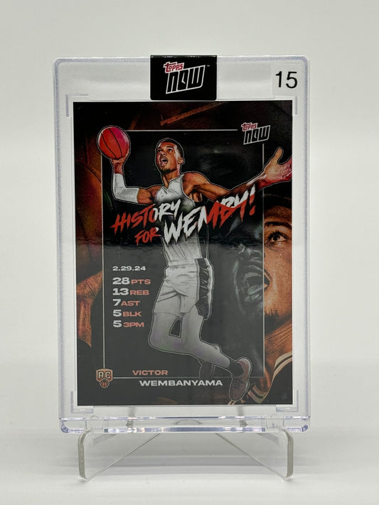 Topps Now - Victor Wembanyama RC History for Wemby VW-3