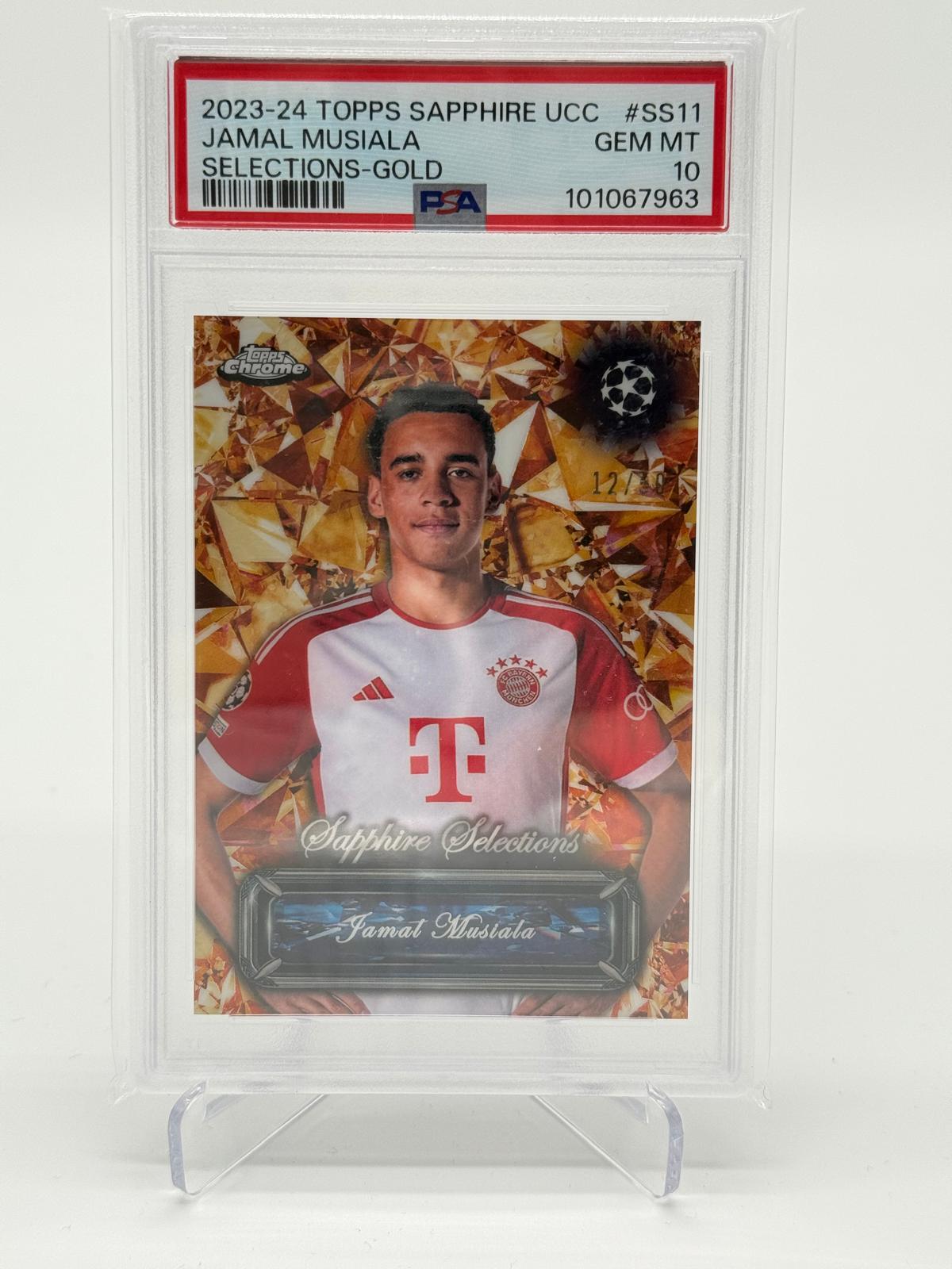 2023-24 Topps Sapphire UCC Jamal Musiala Sapphire Selections /50 PSA 10
