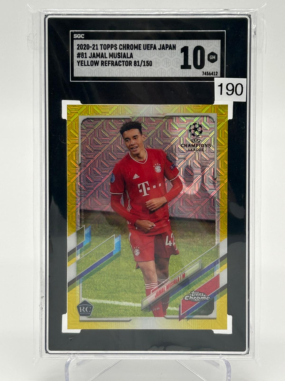 2020-21 Topps Chrome UEFA Japan Jamal Musiala RC /150 SGC 10
