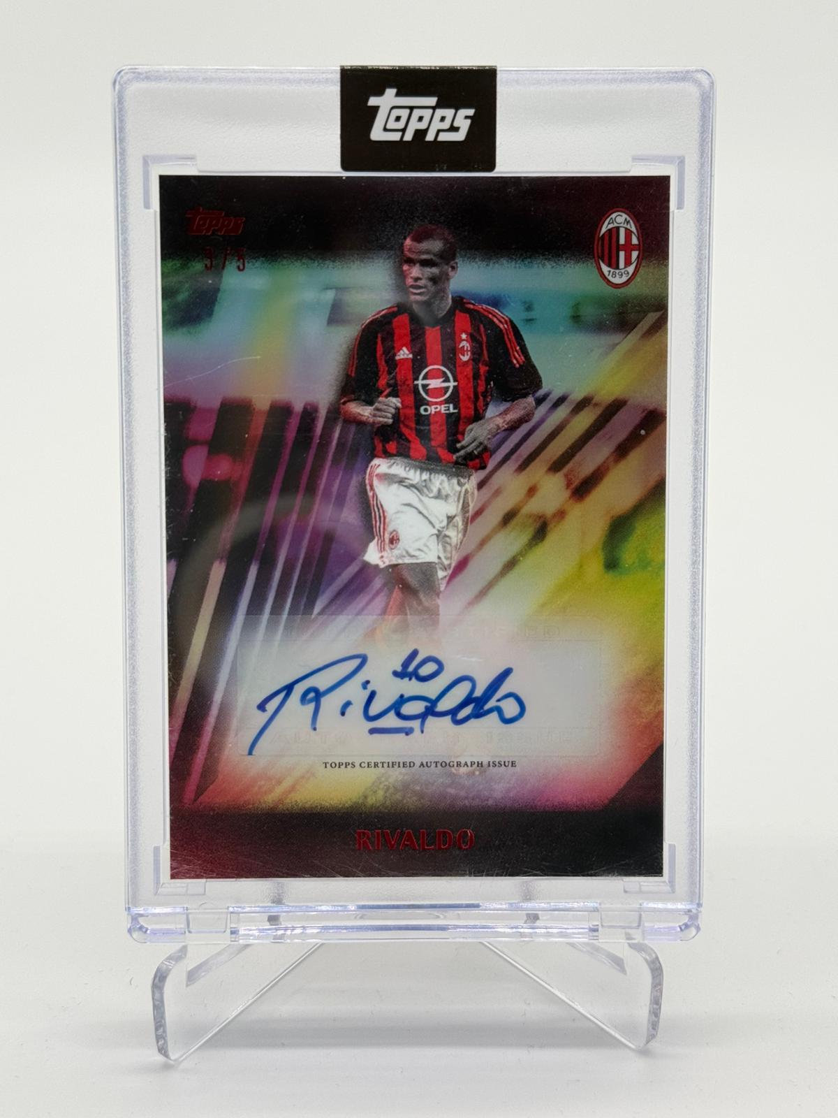 2024-25 Topps AC MIlan 125 Anniversary Rivaldo Auto 3/5