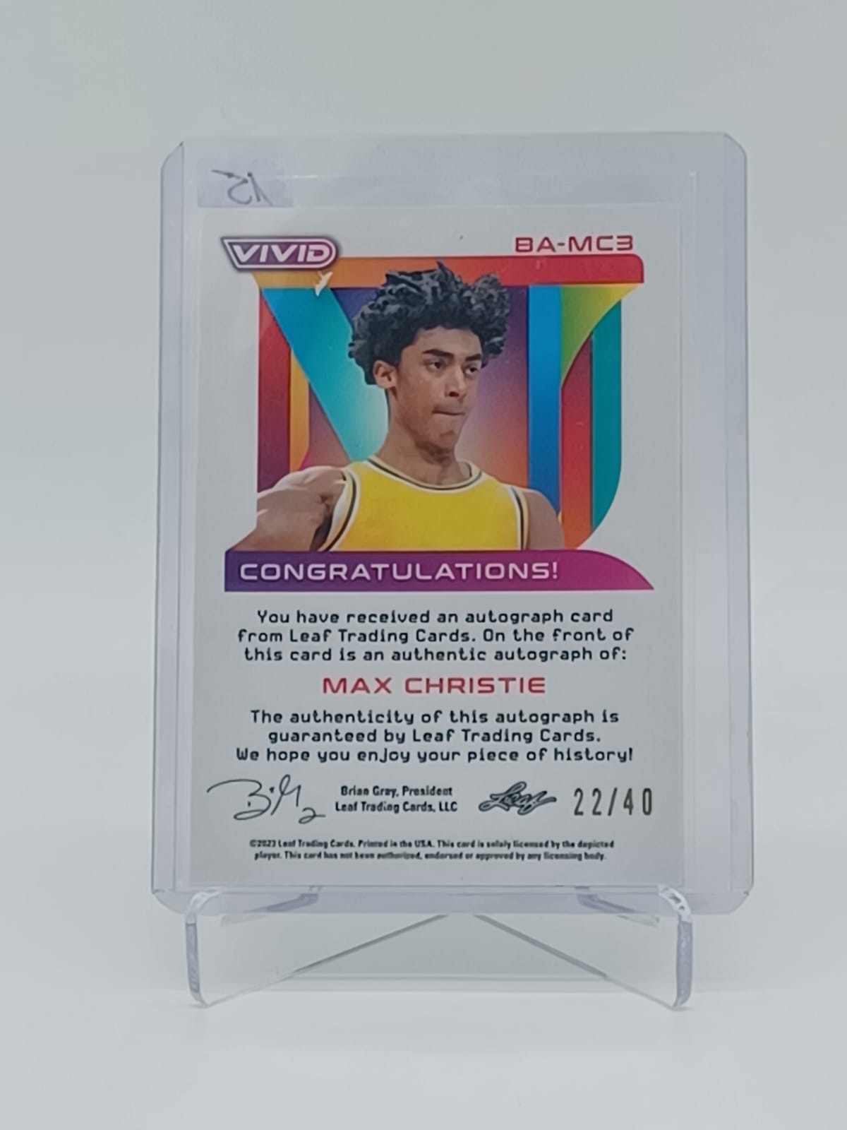 2023 Leaf VIVID / Max Christie / Auto RC /40