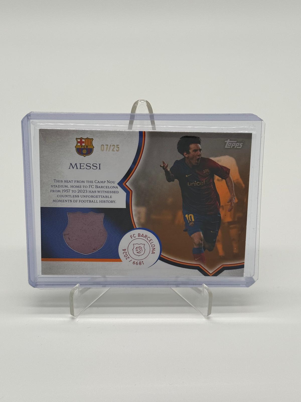 Topps 125th Anniversary Lionel Messi Seat Relic 07/25 CS-LM