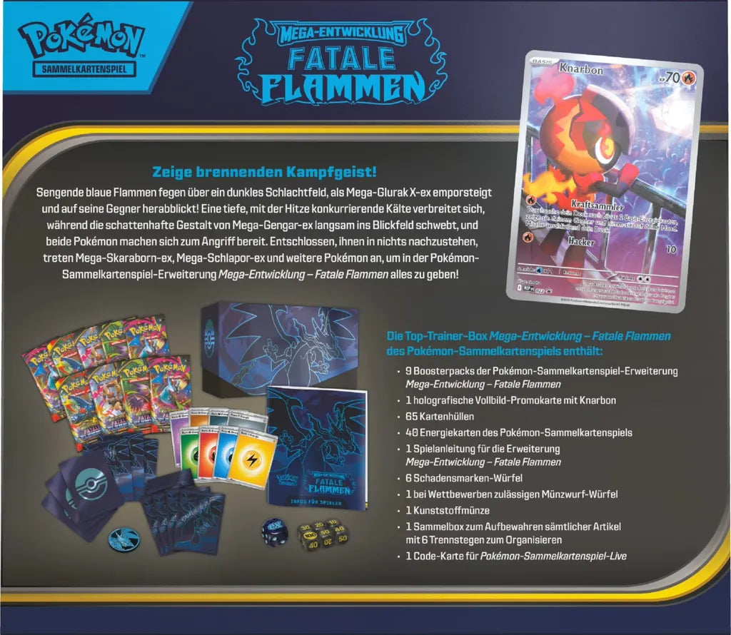 Pokémon Mega-Entwicklung Fatale Flammen Top-Trainer-Box DE (SEALED)
