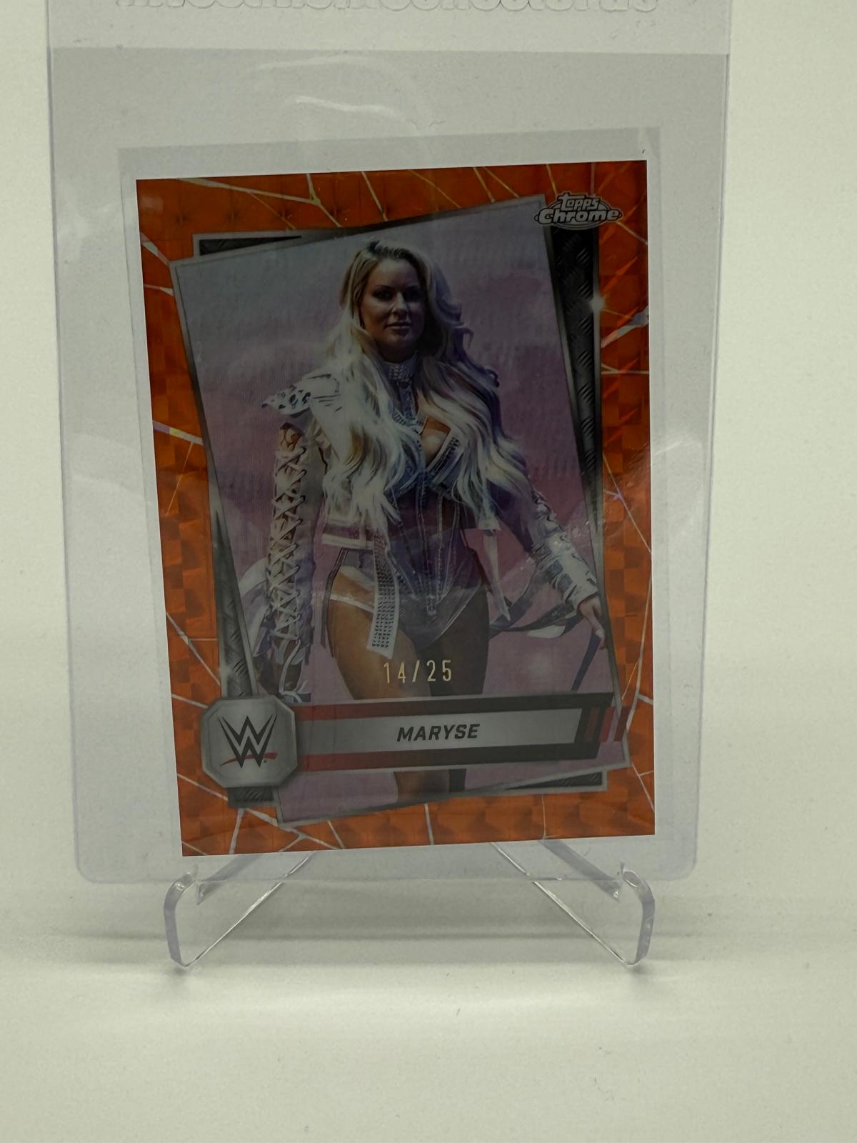 2025 Topps Chrome WWE Maryse Orange Geometric /25