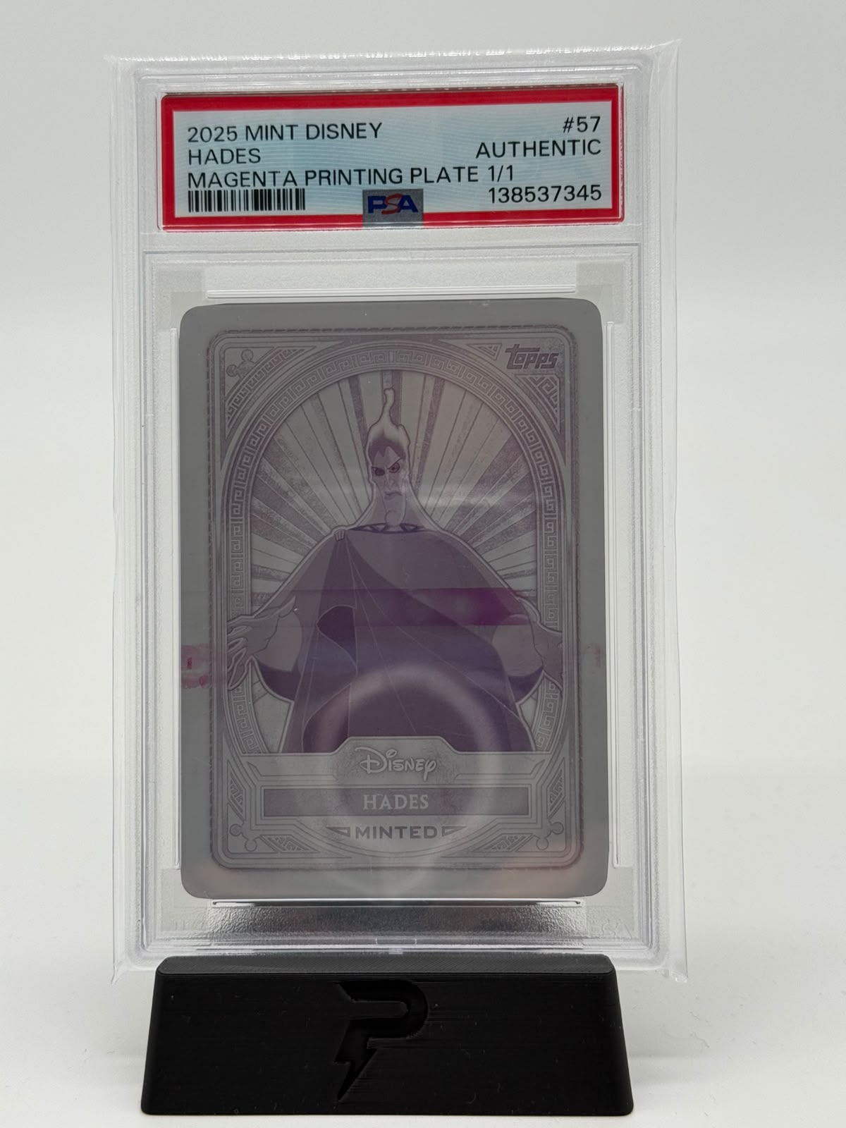 2025 Mint Disney Hades Magenta Printing Plate 1/1 PSA Authentic