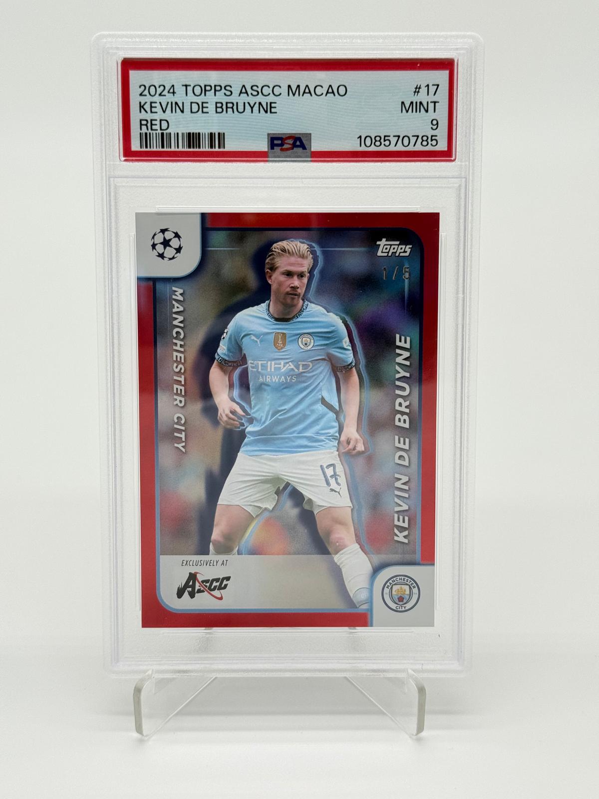 2024 Topps ASCC Macao Kevin De Bruyne /5 Red PSA 9