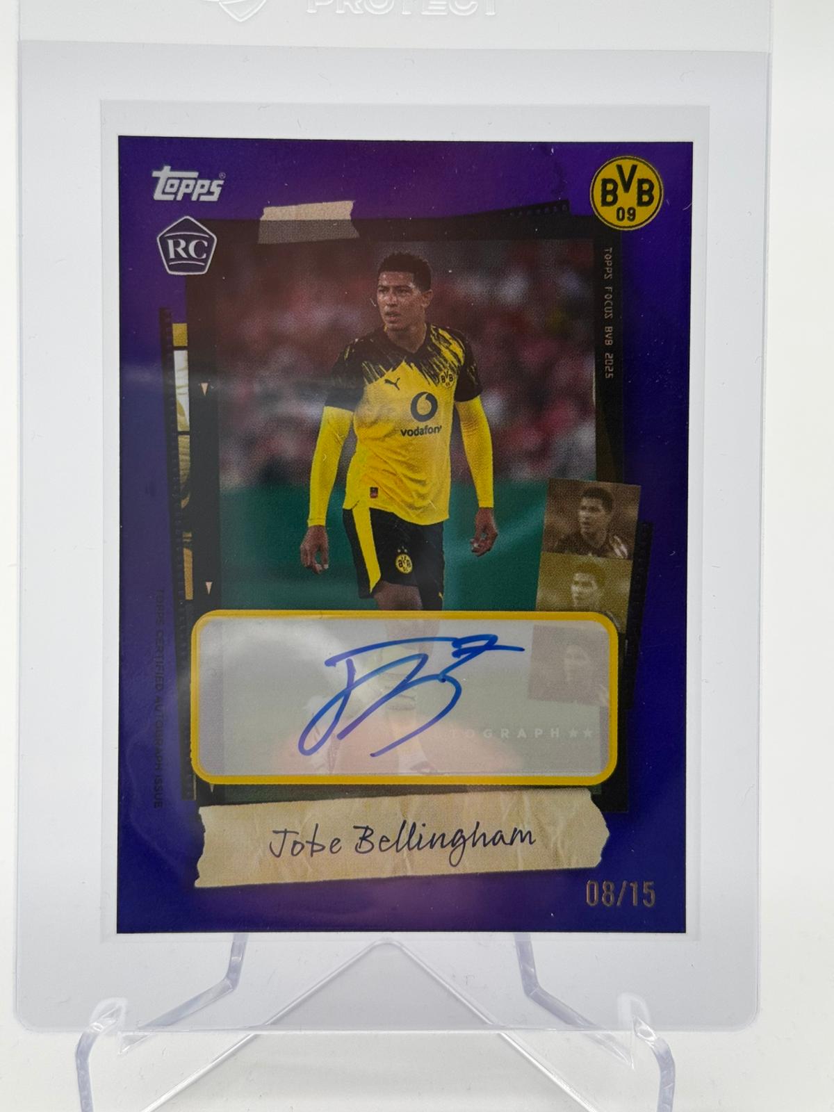 2025 Topps Focus Borrusia Dortmund Jobe Bellingham Autogramm 08/15 RC