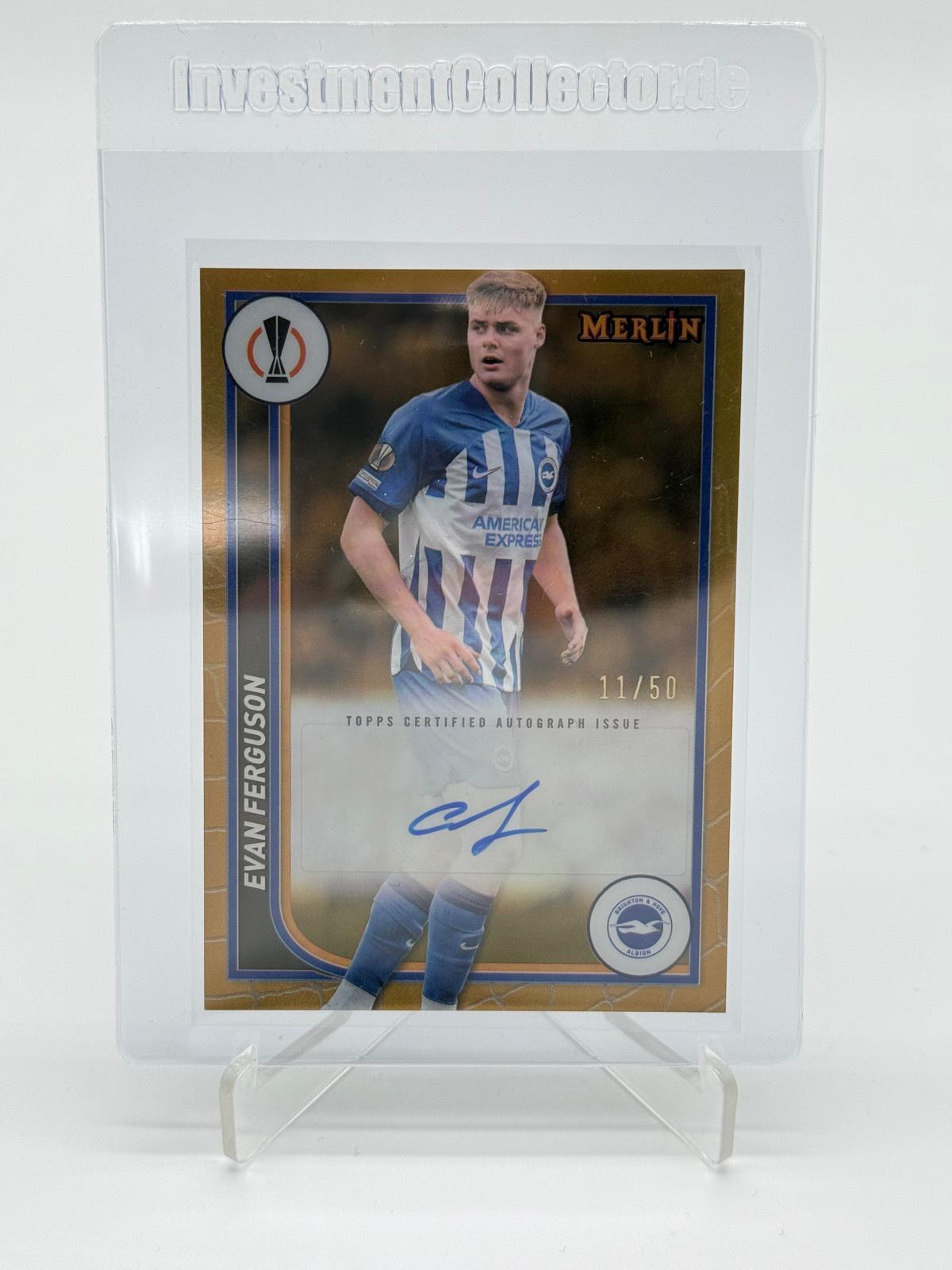2024 Topps Merlin Chrome Evan Ferguson Auto Gold /50