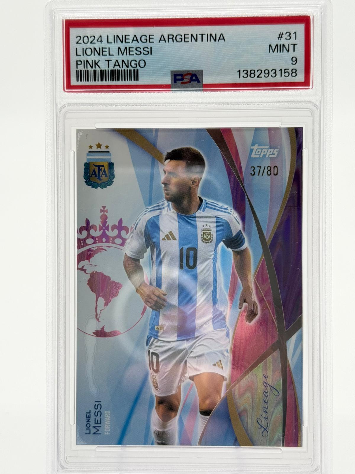 2024 Topps Lineage Argentina Lionel Messi 37/80 PSA 9