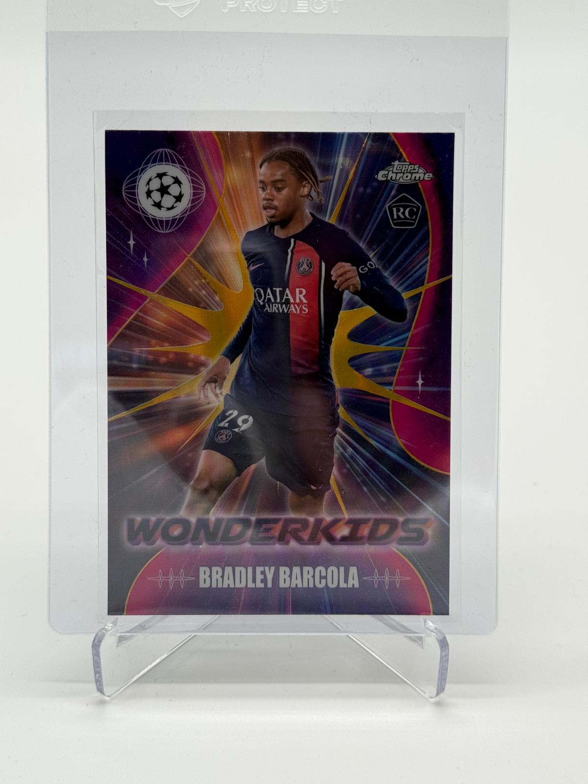 2023-24 Topps Chrome UCC Bradley Barcola RC Wonderkids Gold Lava