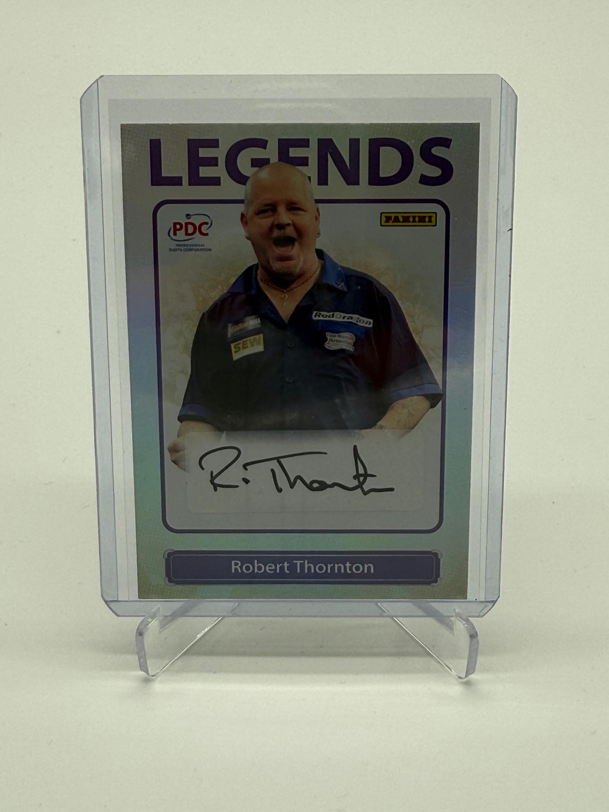 2025 Panini PDC World Championship Robert Thornton Legends Auto /75