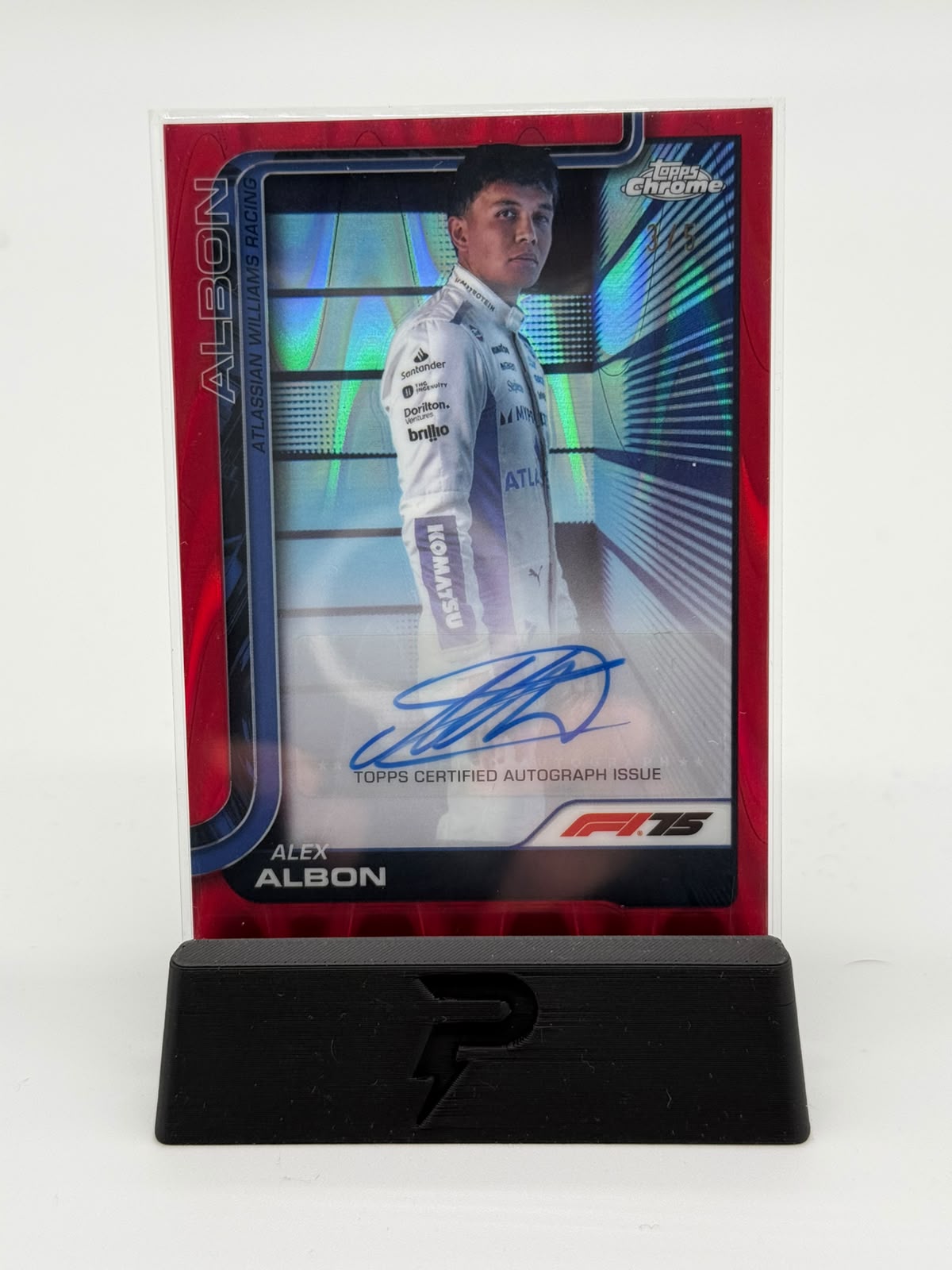 2025 Topps Chrome Formel 1 Alex Albon Auto 3/5