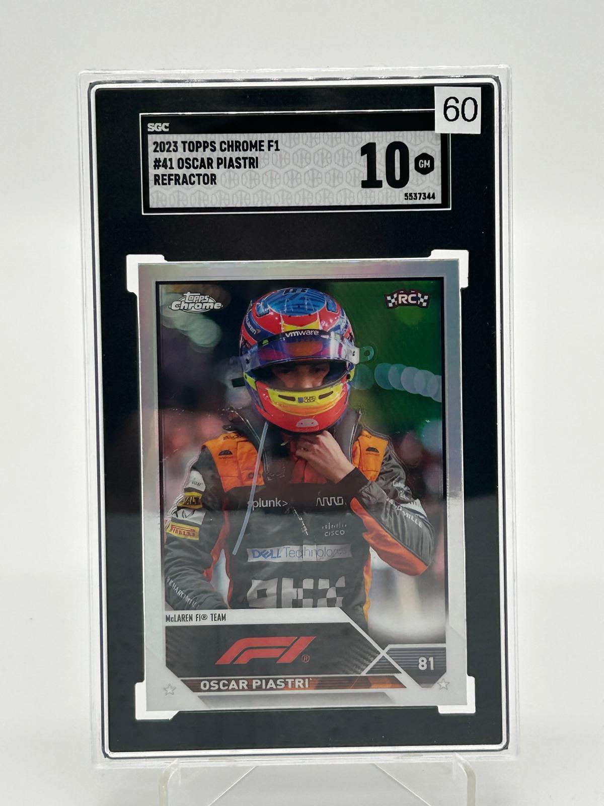 2023 Topps Chrome F1 - Oscar Piastri Refractor SGC 10