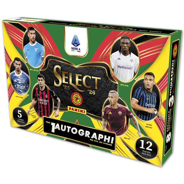 2025-26 Panini Select Serie A Soccer Cards Hobby International Box (SEALED)