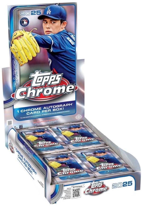(10% Rabatt) 2025 Topps Chrome Baseball Hobby Box PYT #1