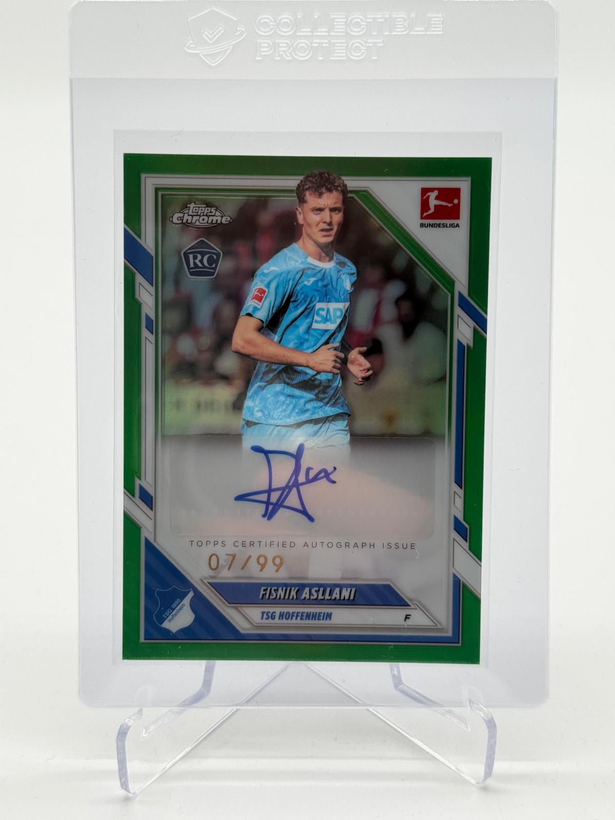 2026 Topps Chrome Bundesliga Fisnik Asllani Autogramm 07/99 RC
