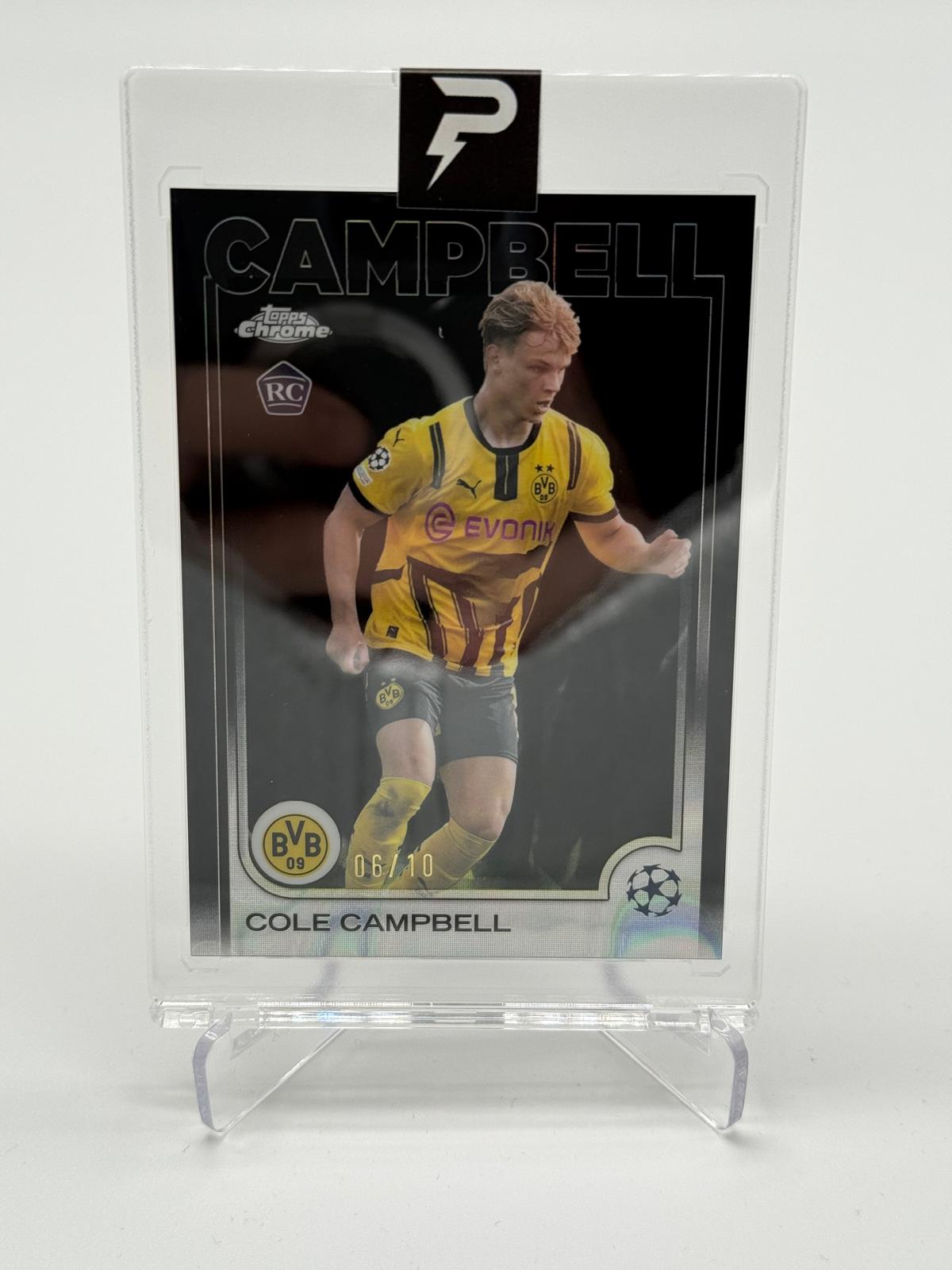 2024-25 Topps Chrome UCC Cole Campbell RC /10