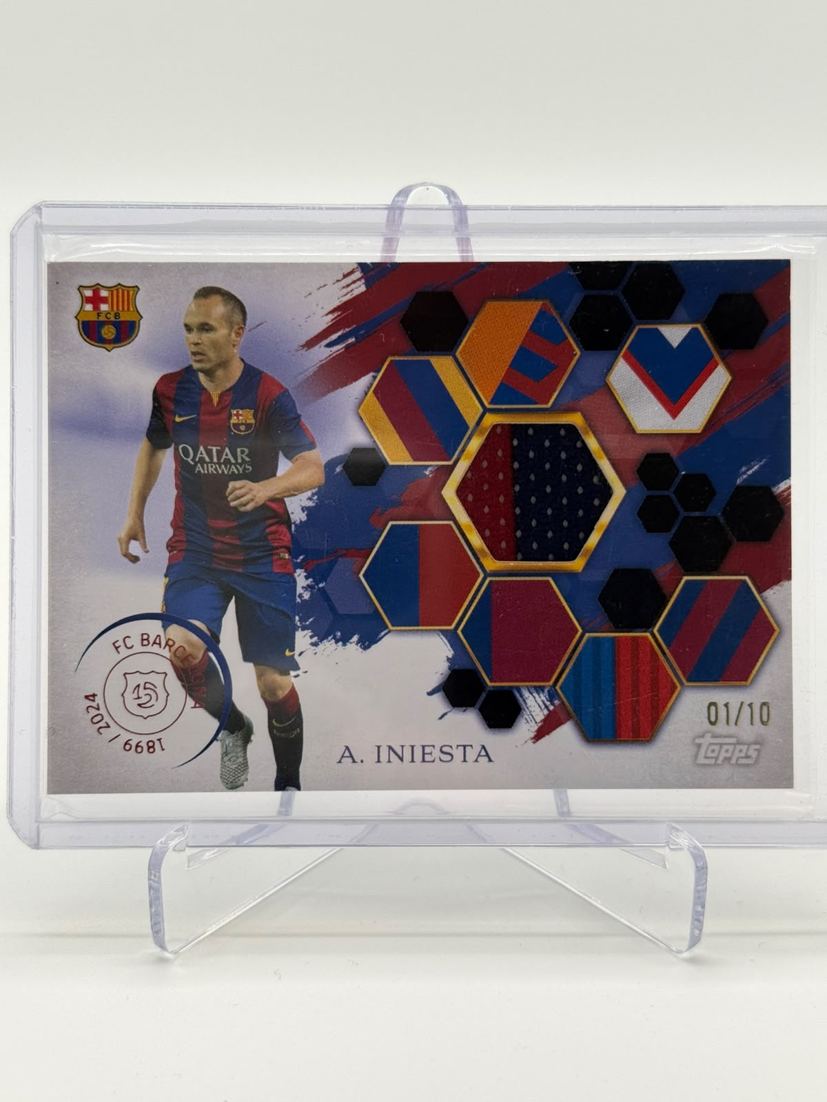 2025 Topps FC Barcelona Teamset A. Iniesta Relic 01/10