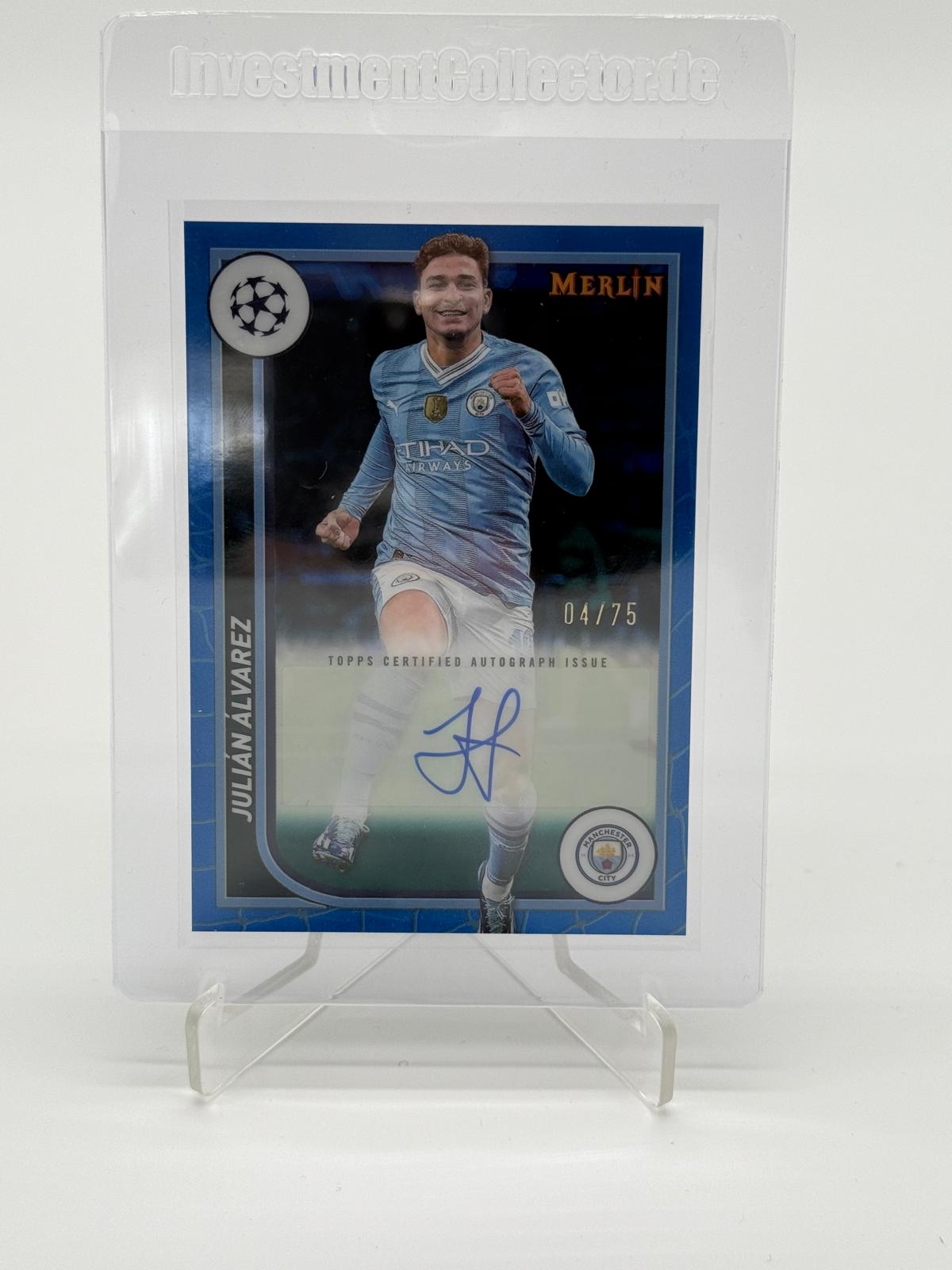 2024 Topps Merlin Chrome Julian Alvarez Auto /75