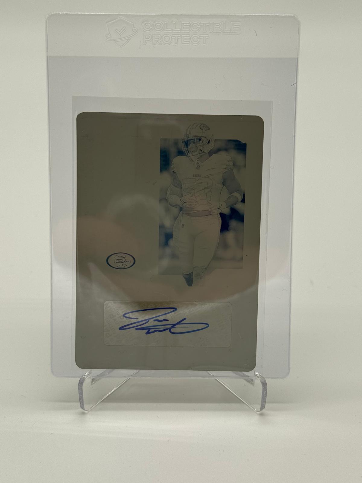 2023 Panini Contenders Football Dee Winters Printing Plate 1/1 Auto