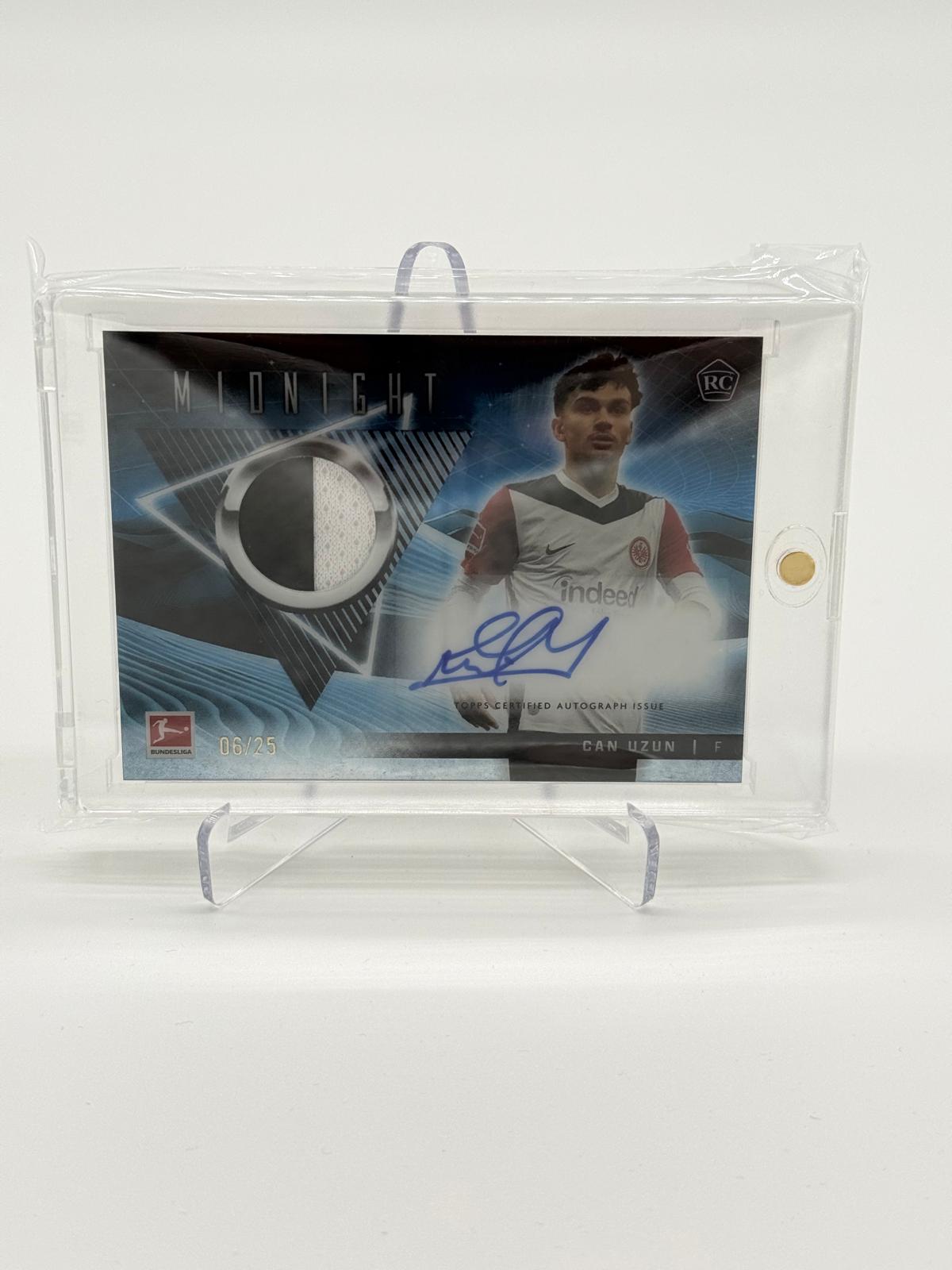 2024-25 Topps Midnight Bundesliga Can Uzun Rookie Jersey Relic Auto /25