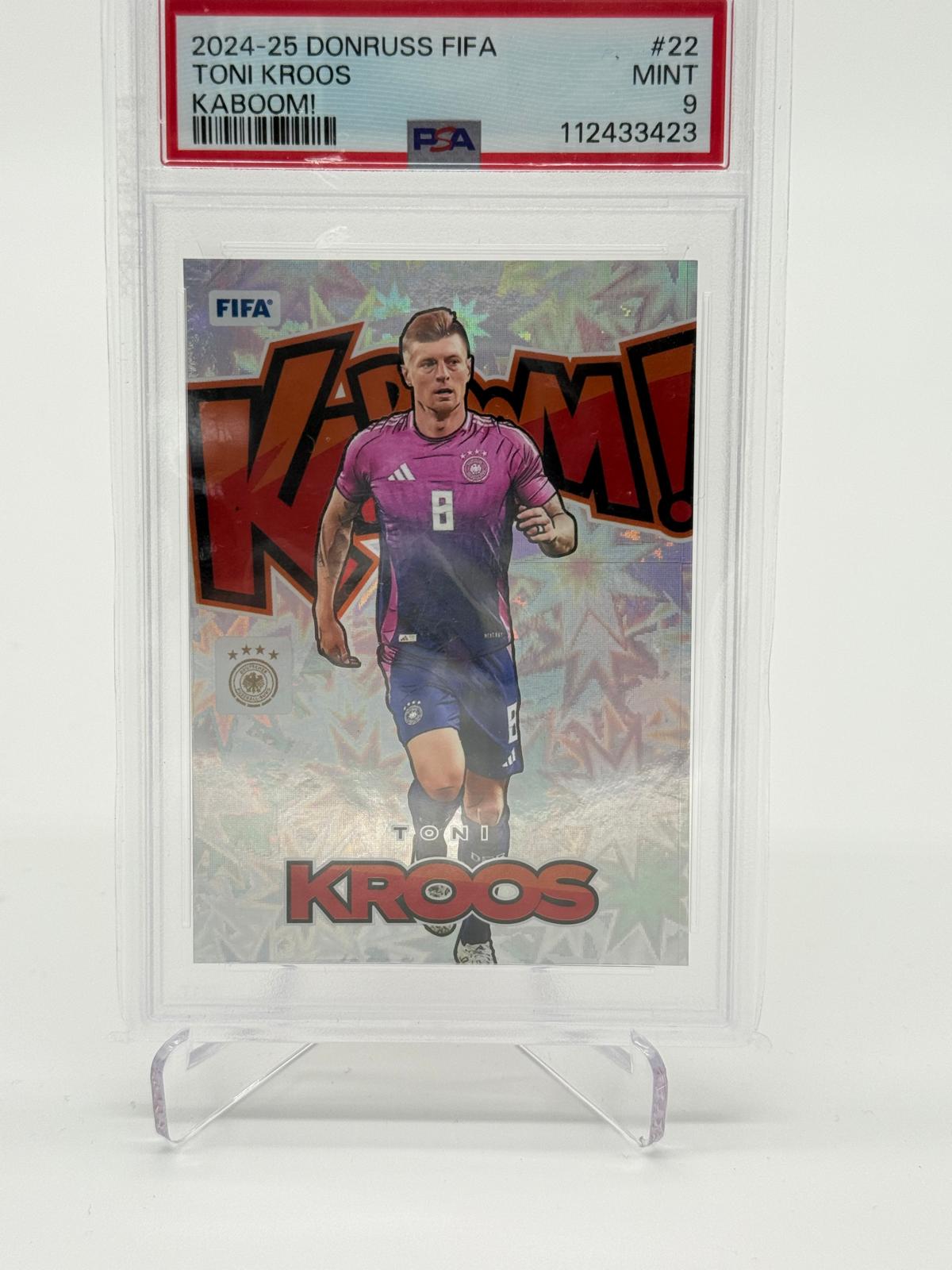 2024-25 Panini Donruss FIFA Toni Kroos Kaboom! PSA 9