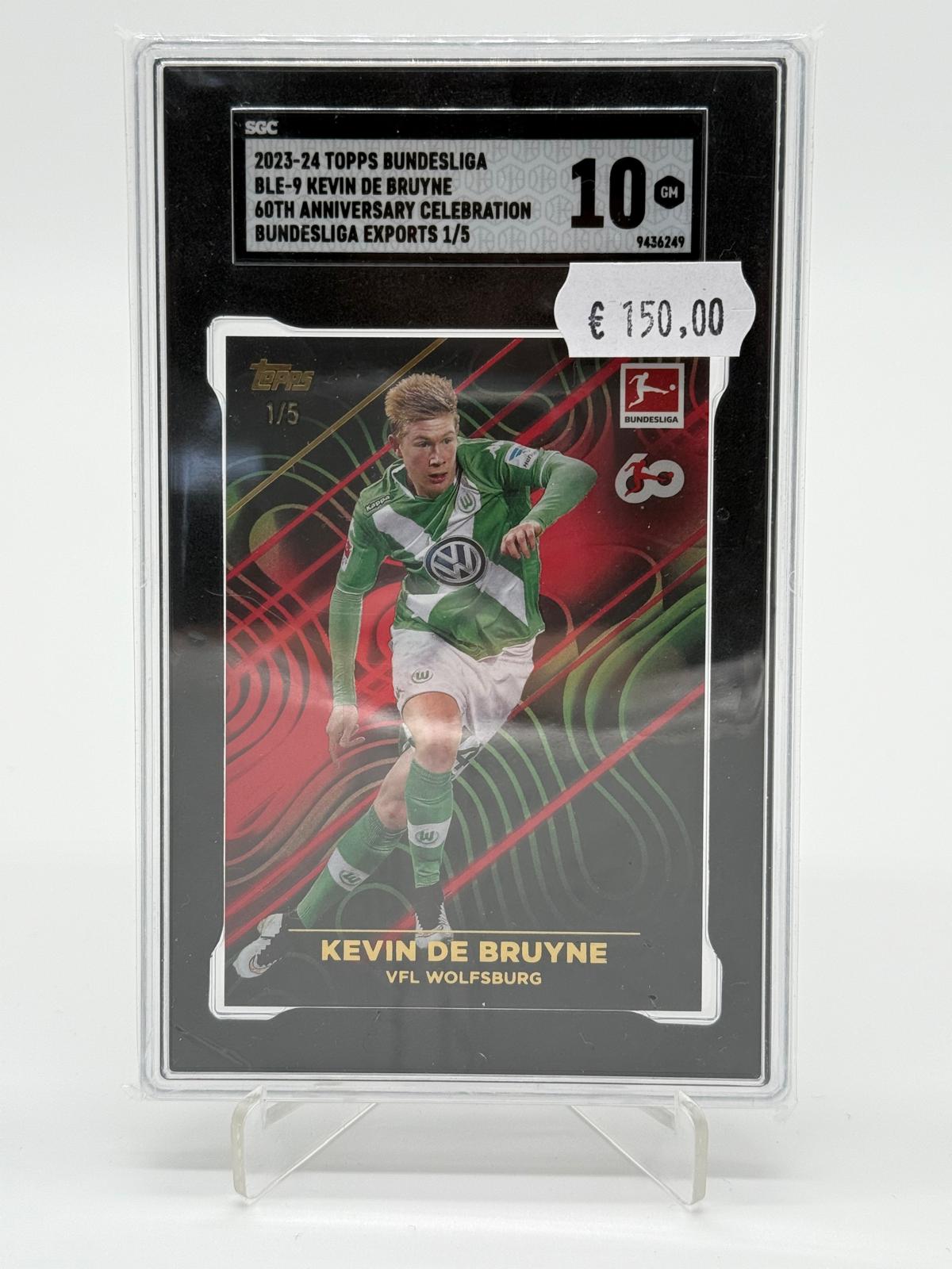 2023-24 Topps Bundesliga 60th Celebrations Kevin De Bruyne /5 SGC 10