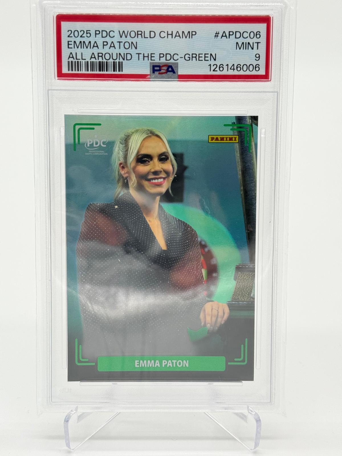 2025 Panini PDC Emma Paton /25 Green PSA 9
