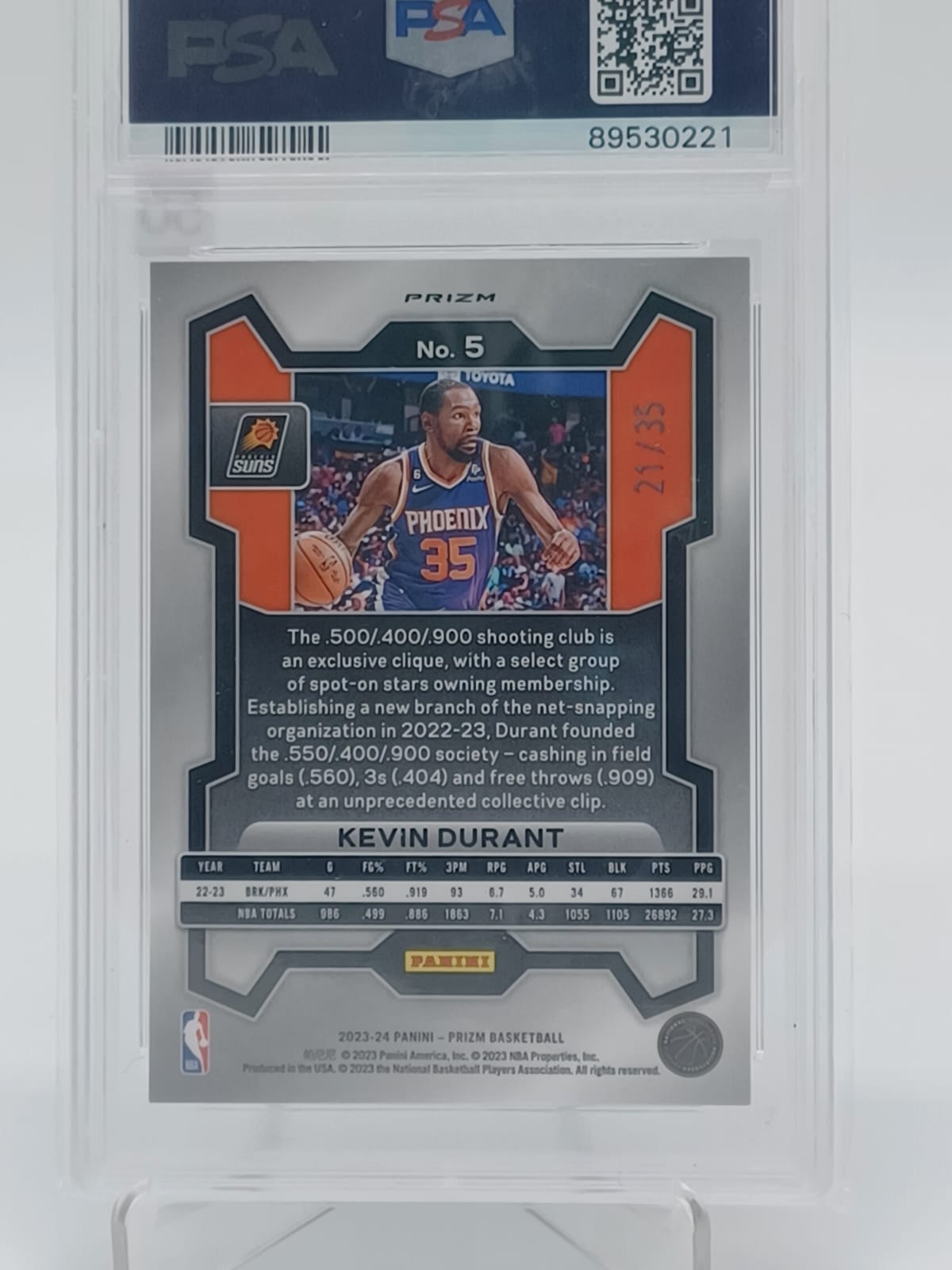 2023 Panini Prizm Kevin Durant /35 PSA9