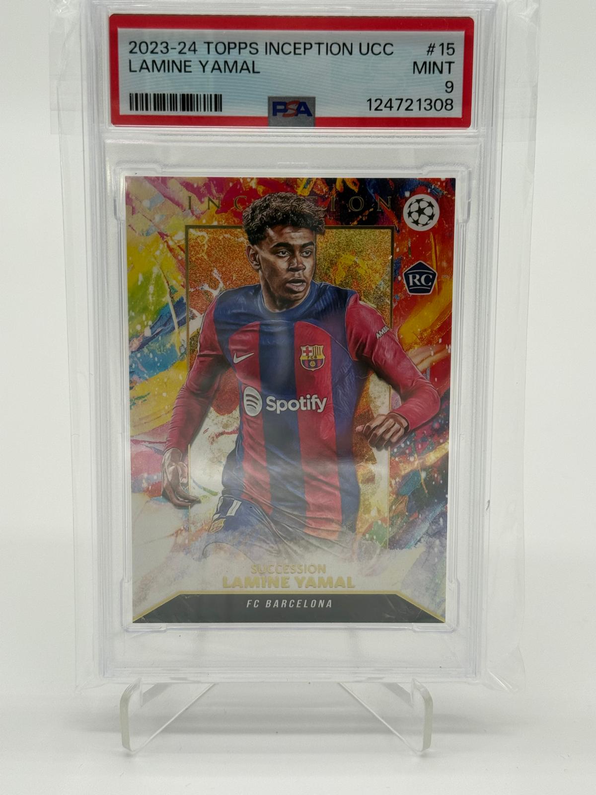 2023-24 Topps Inception UCC Lamine Yamal RC PSA 9