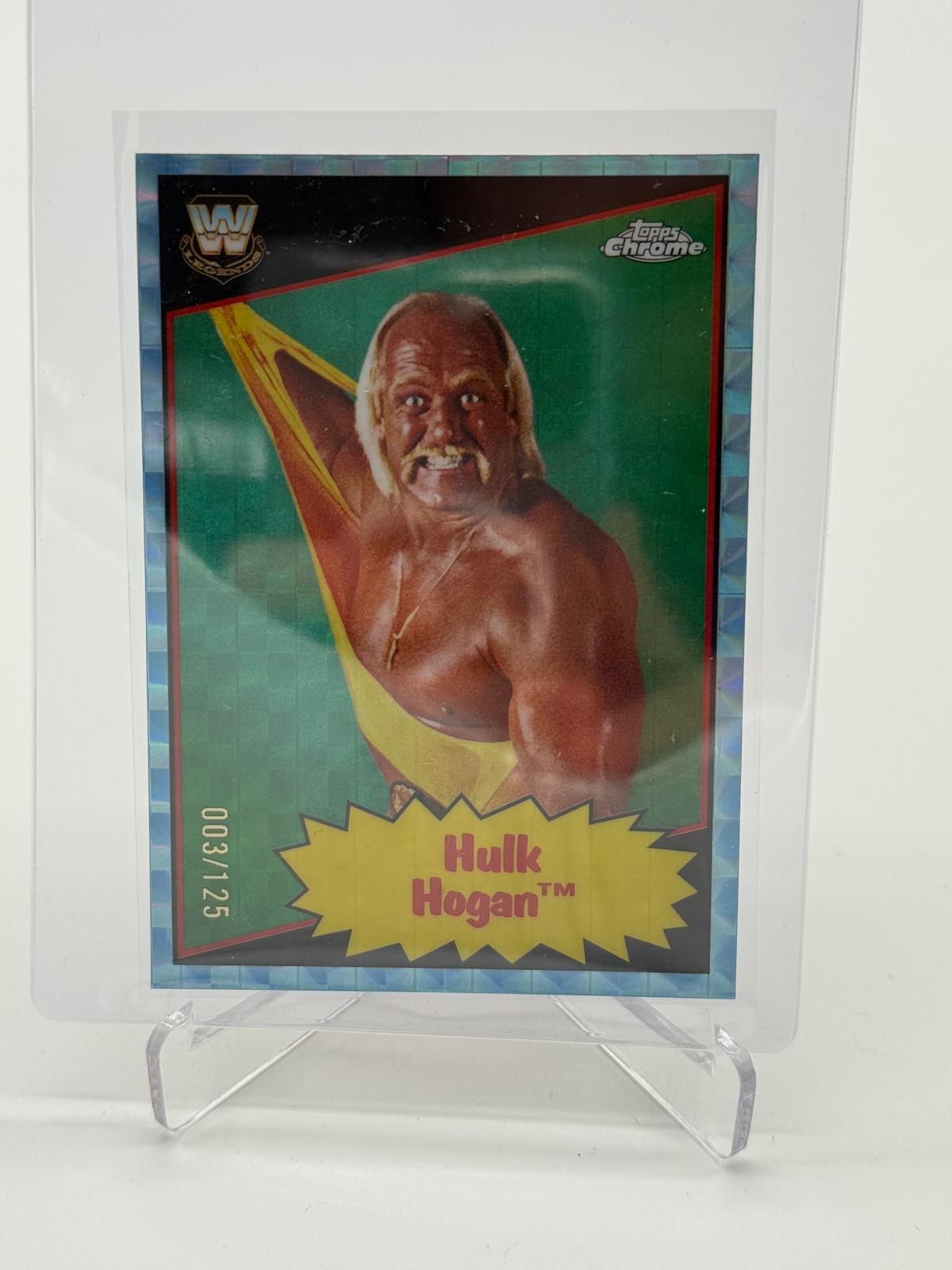 2025 Topps Chrome WWE Hulk Hogan Aqua Geometric /125