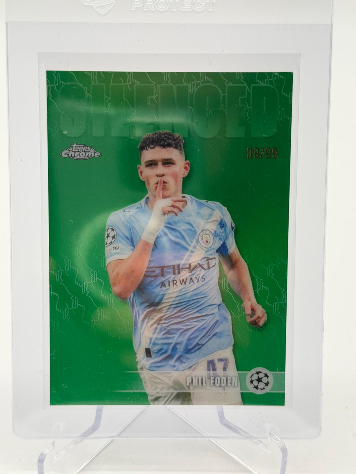 2026 Topps Chrome Silenced Phil Foden 09/99
