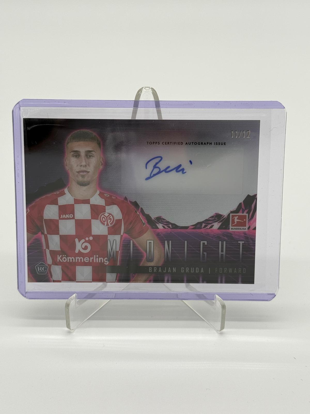 2024 Topps Midnight Bundesliga Brajan Gruda RC Auto /12