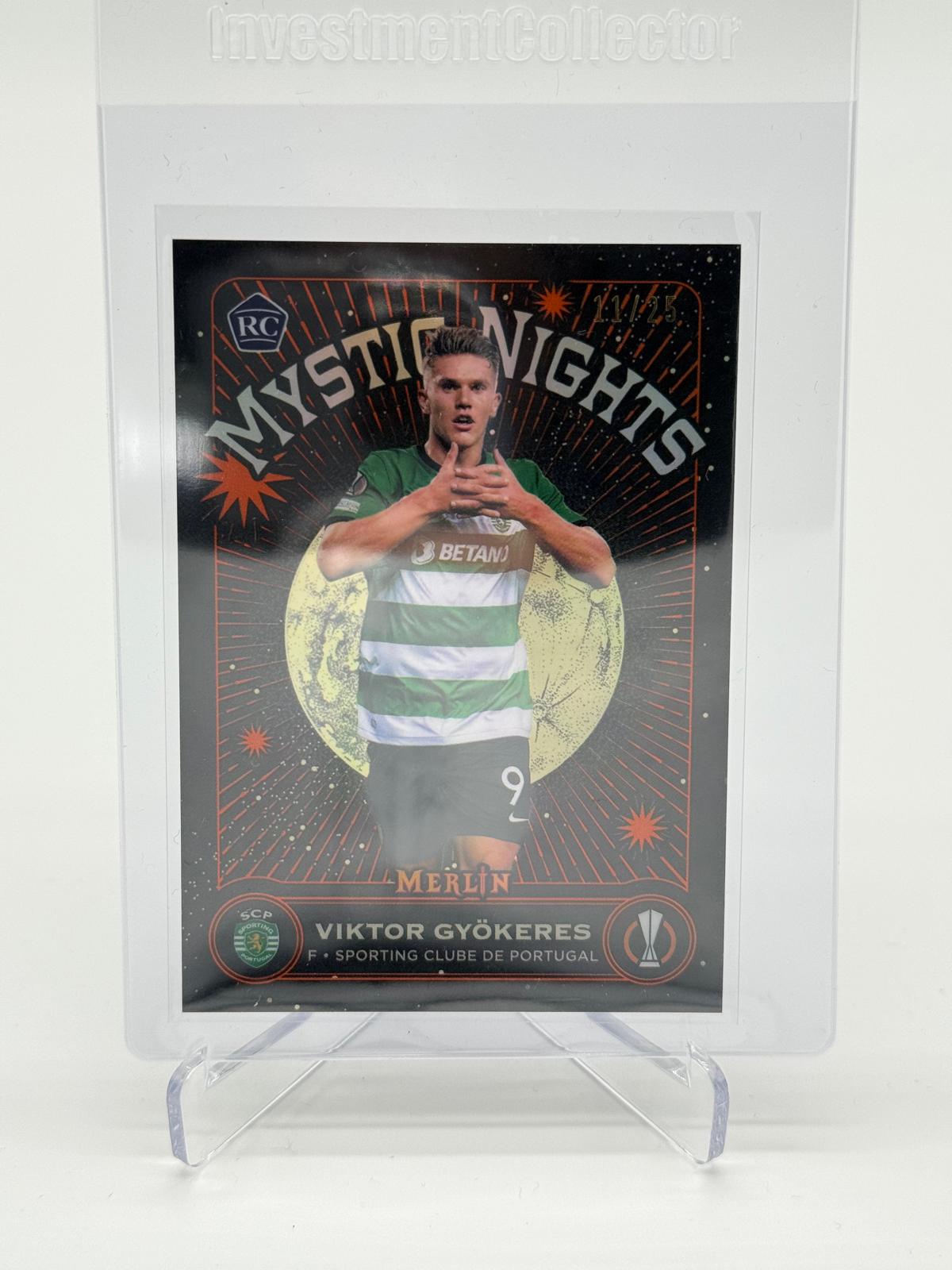 2023-24 Topps Merlin Chrome Viktor Gyökeres RC /25 Mystic Nights