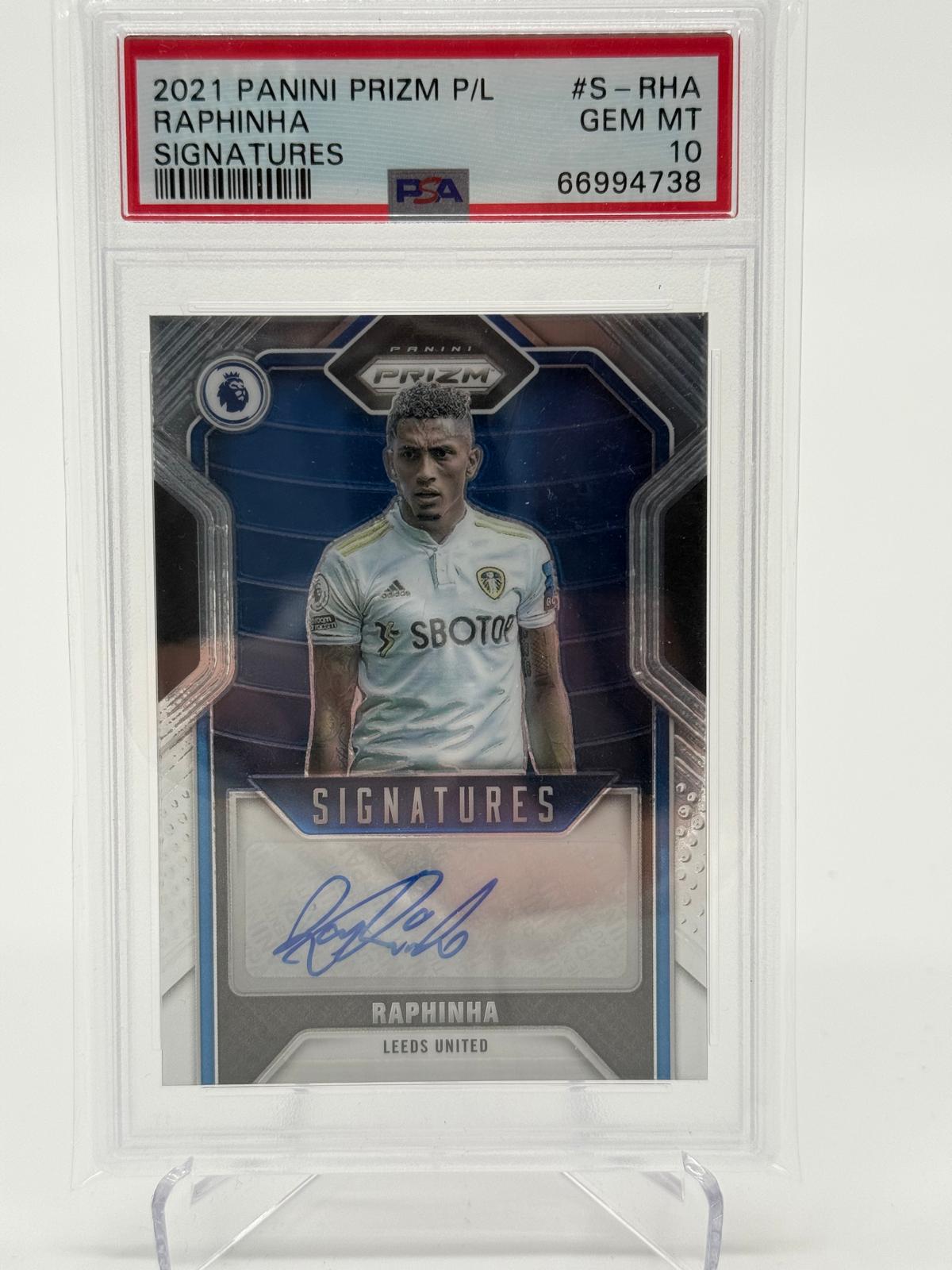 2021 Panini Prizm PL Raphinha Auto PSA 10