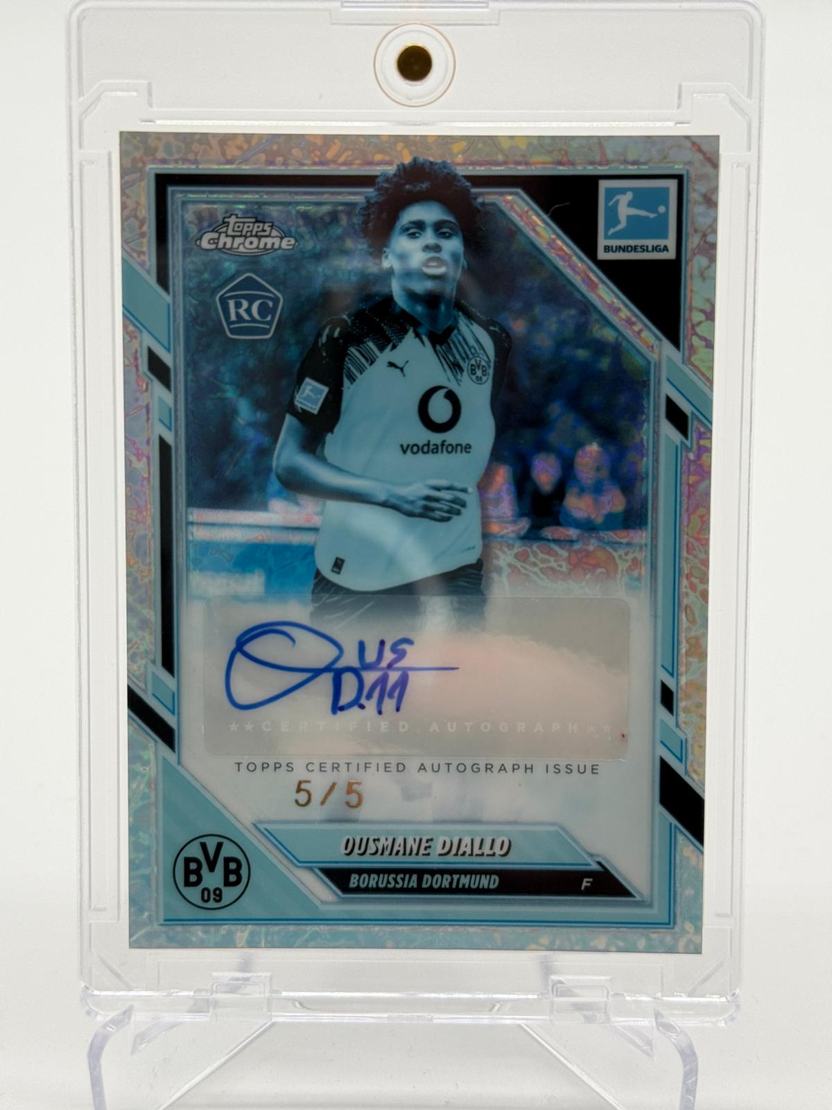2026 Topps Chrome Bundesliga Frozen Ousmane Diallo Autogramm 5/5 RC