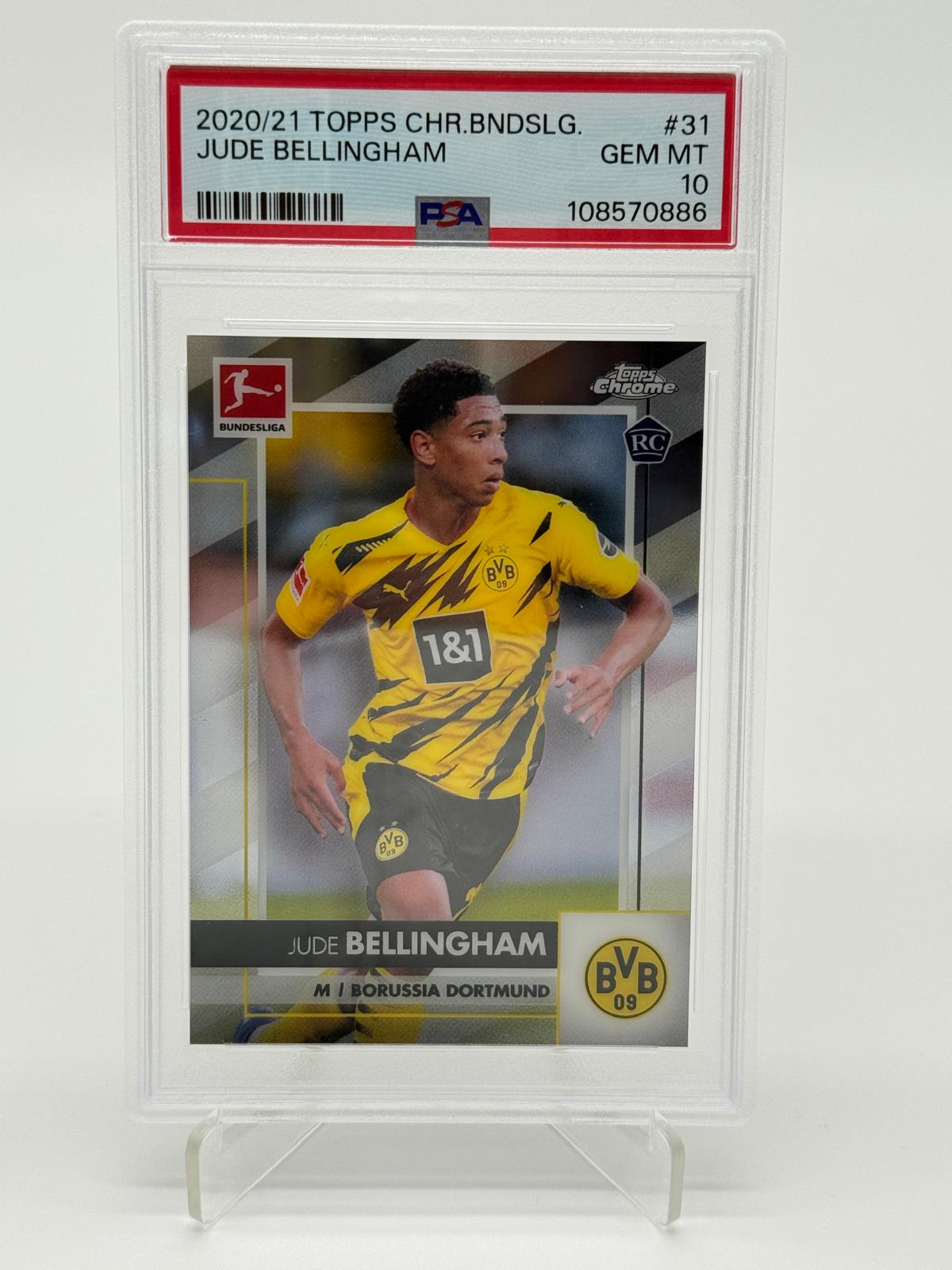 2020-21 Topps Chrome Bundesliga Jude Bellingham RC PSA 10