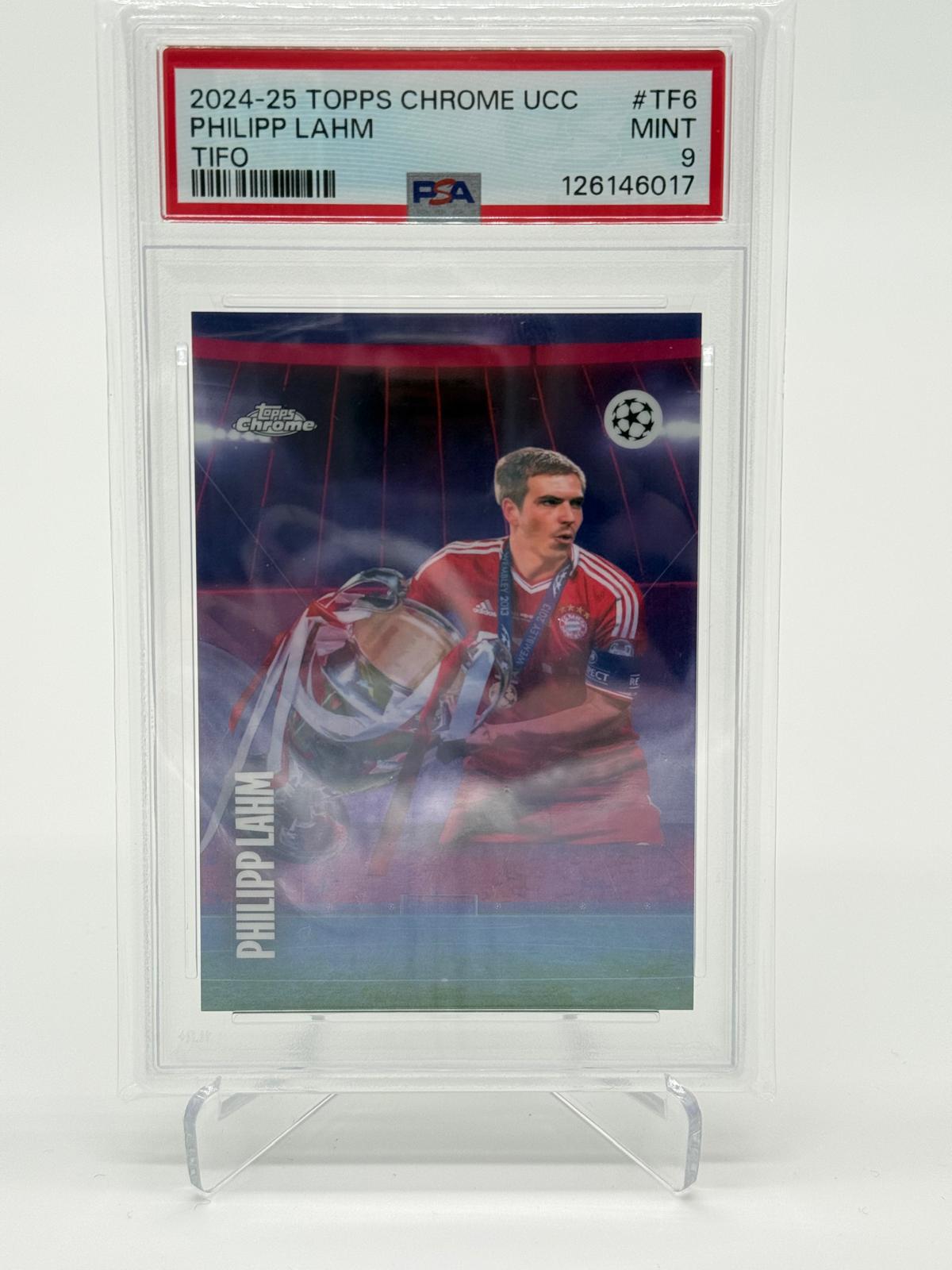 2024-25 Topps Chrome UCC Philipp Lahm Tifo PSA 9