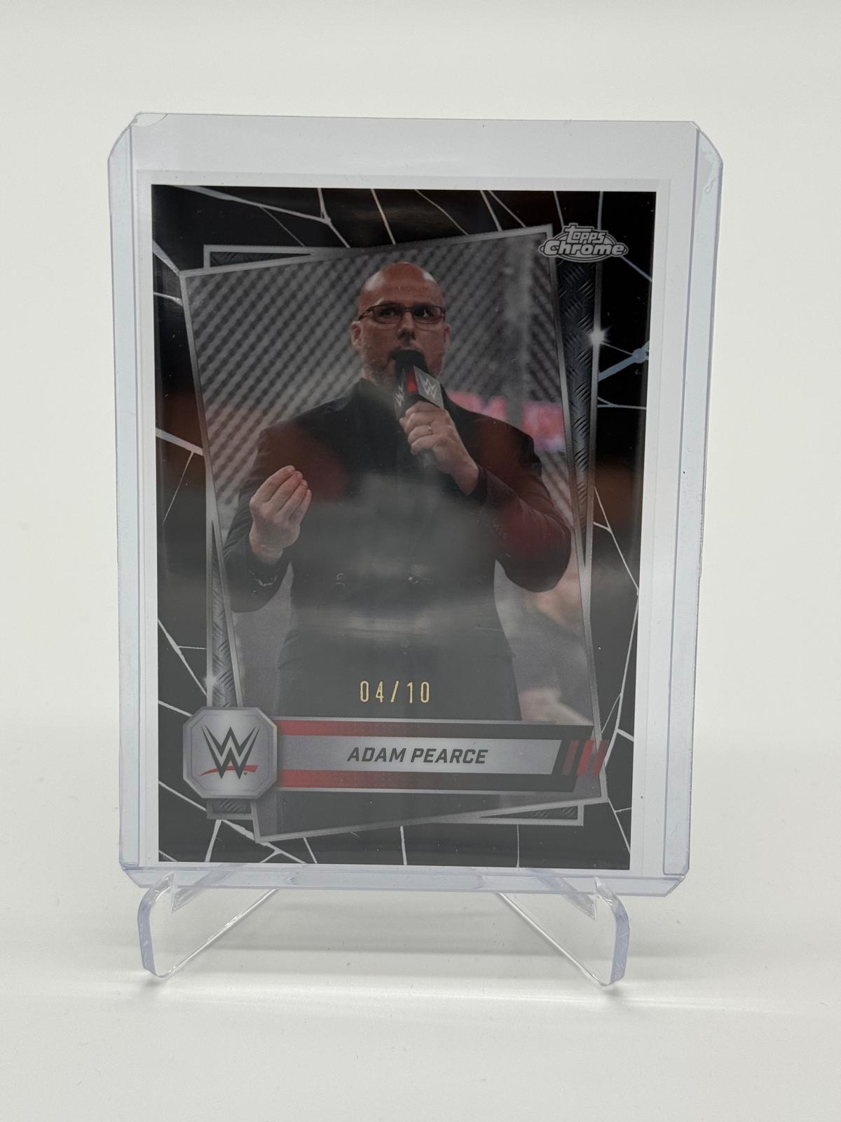 2025 Topps Chrome WWE Adam Pearce True Black Refractor 04/10