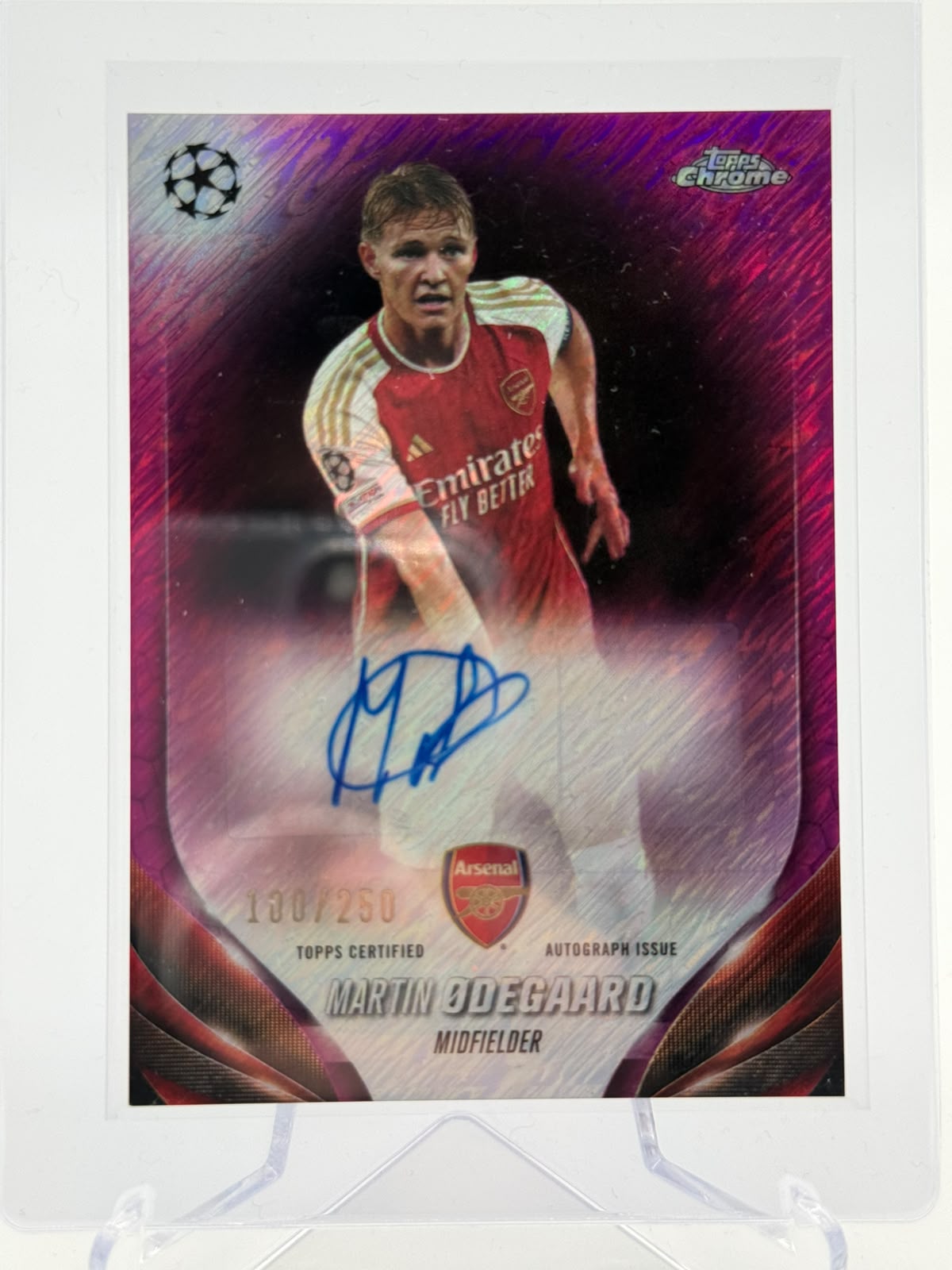 2024 Topps Chrome UCC Martin Odegaard Auto 100/250