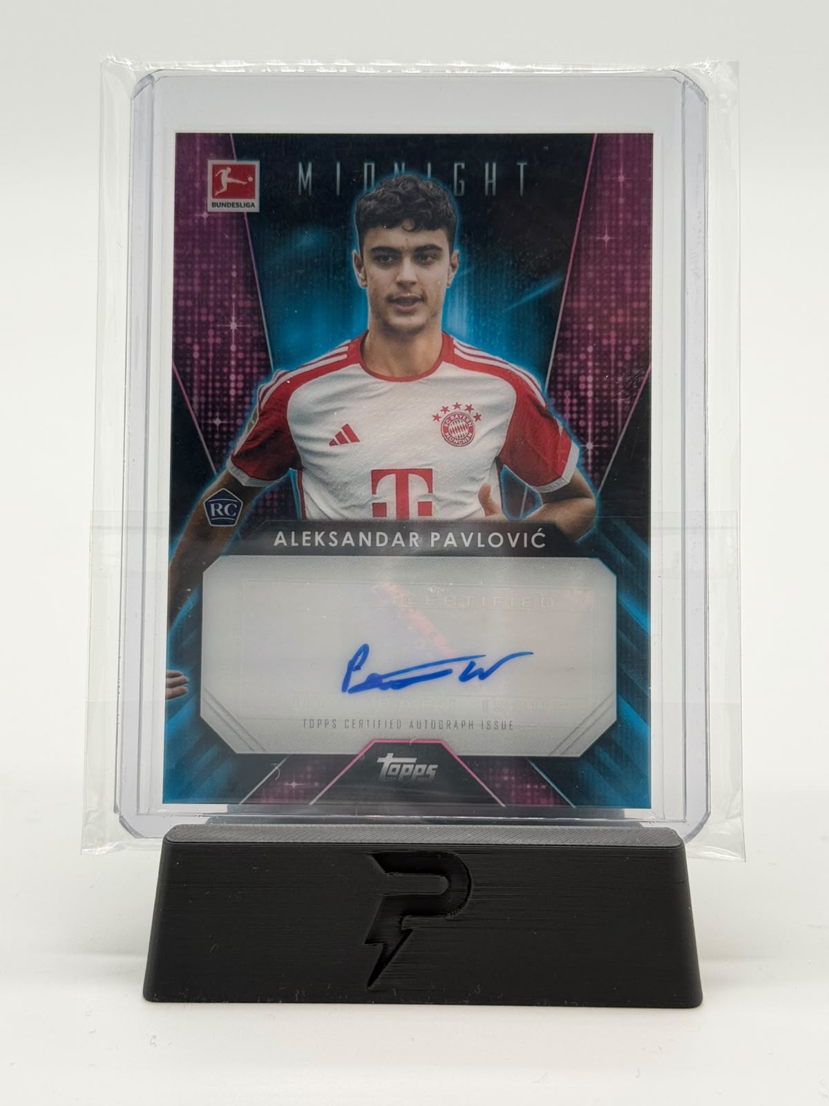 2024 Topps Midnight Bundesliga Aleksandar Pavlovic RC Auto