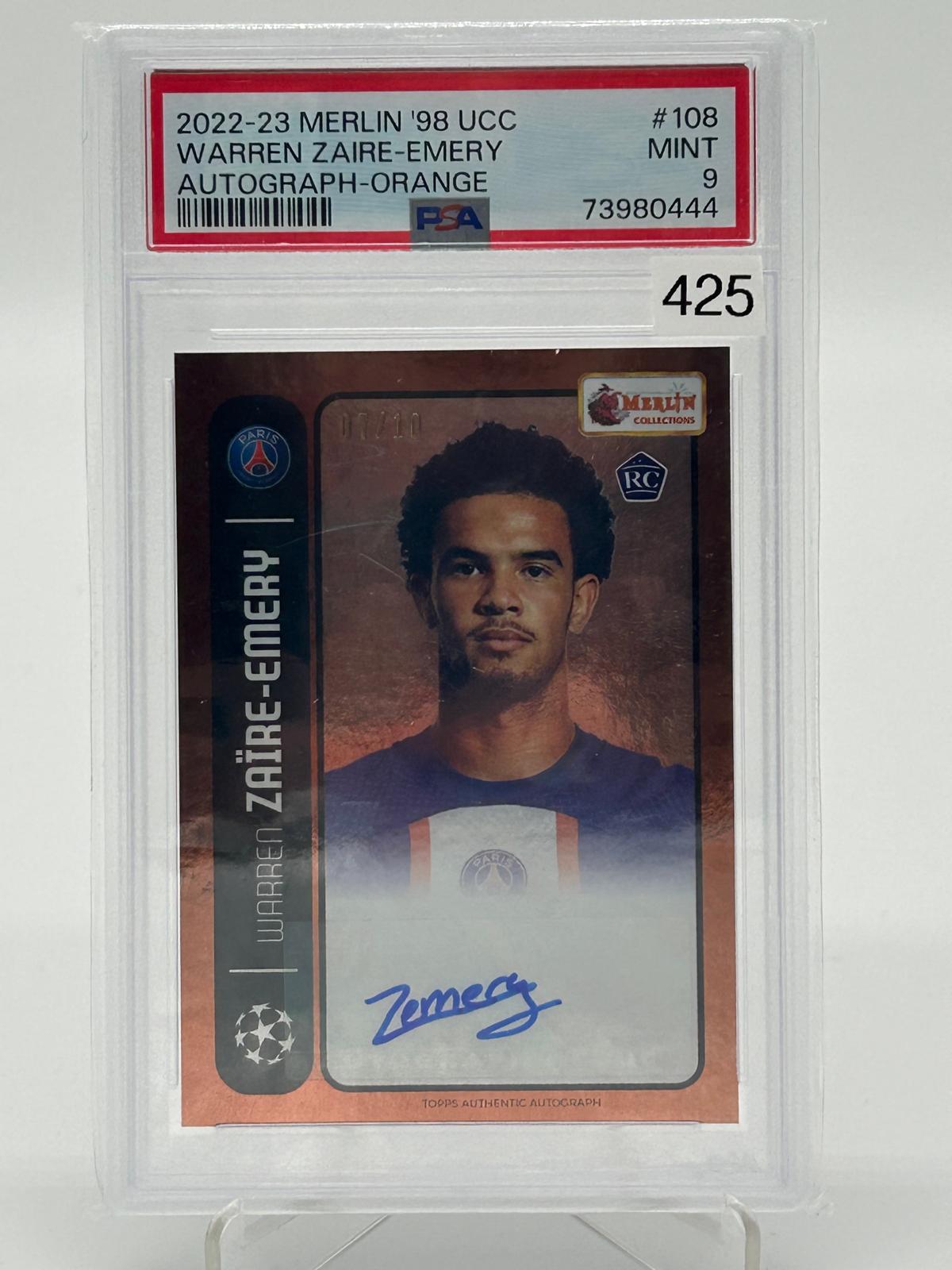 2022-23 Merlin Heritage 98 - Warren Zaire-Emery Auto /10 PSA9