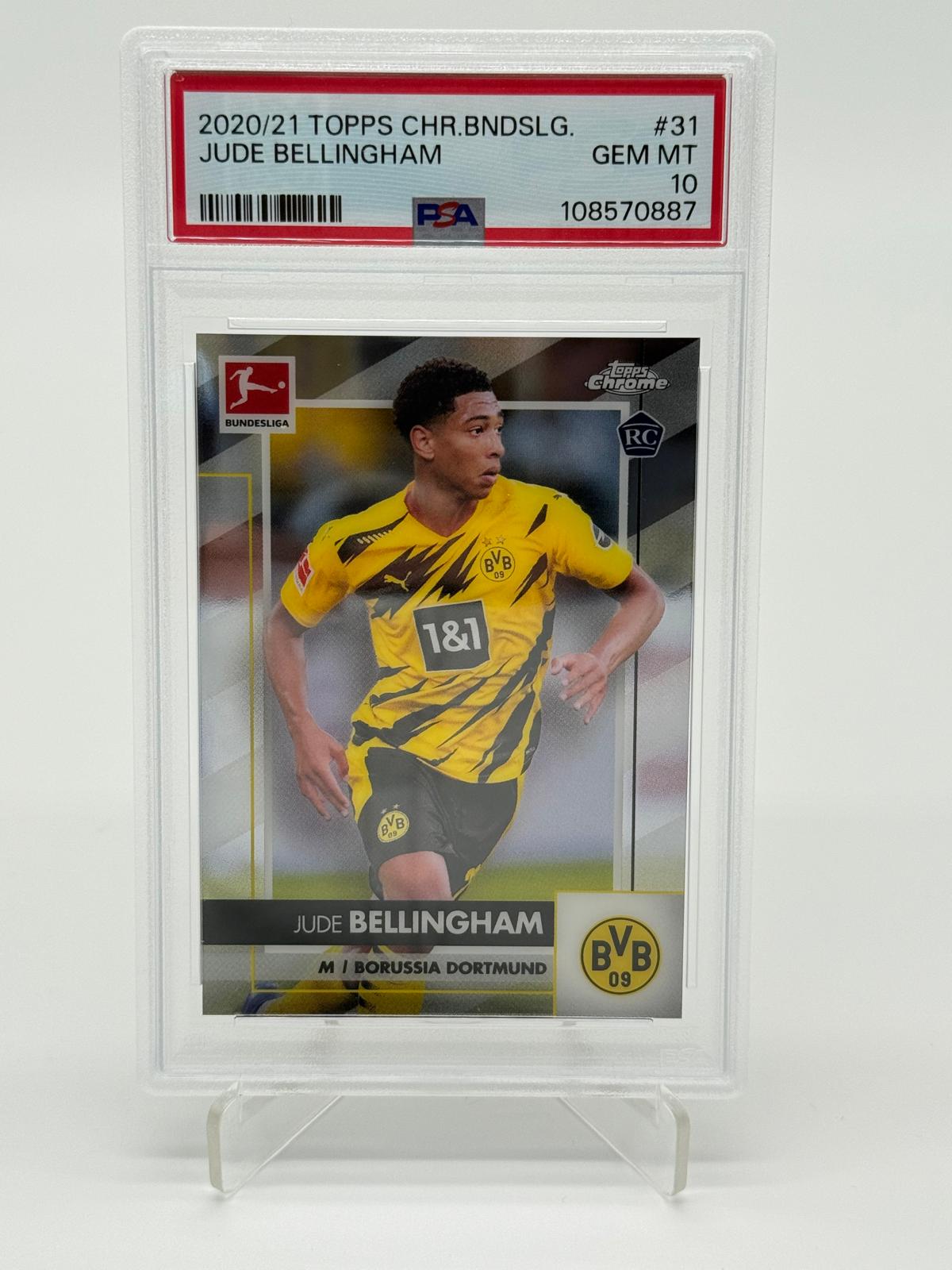 2020-21 Topps Chrome Bundesliga Jude Bellingham RC PSA 10
