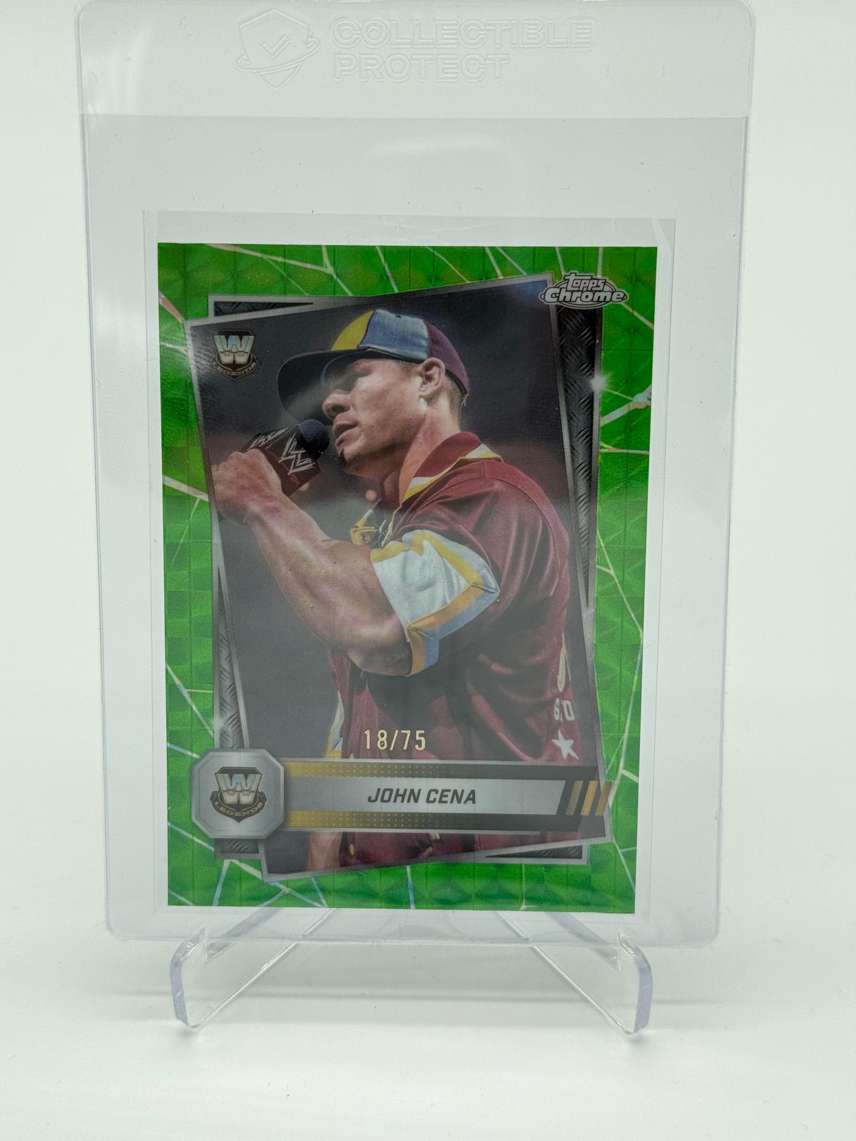 2025 Topps Chrome WWE John Cena /75 Green