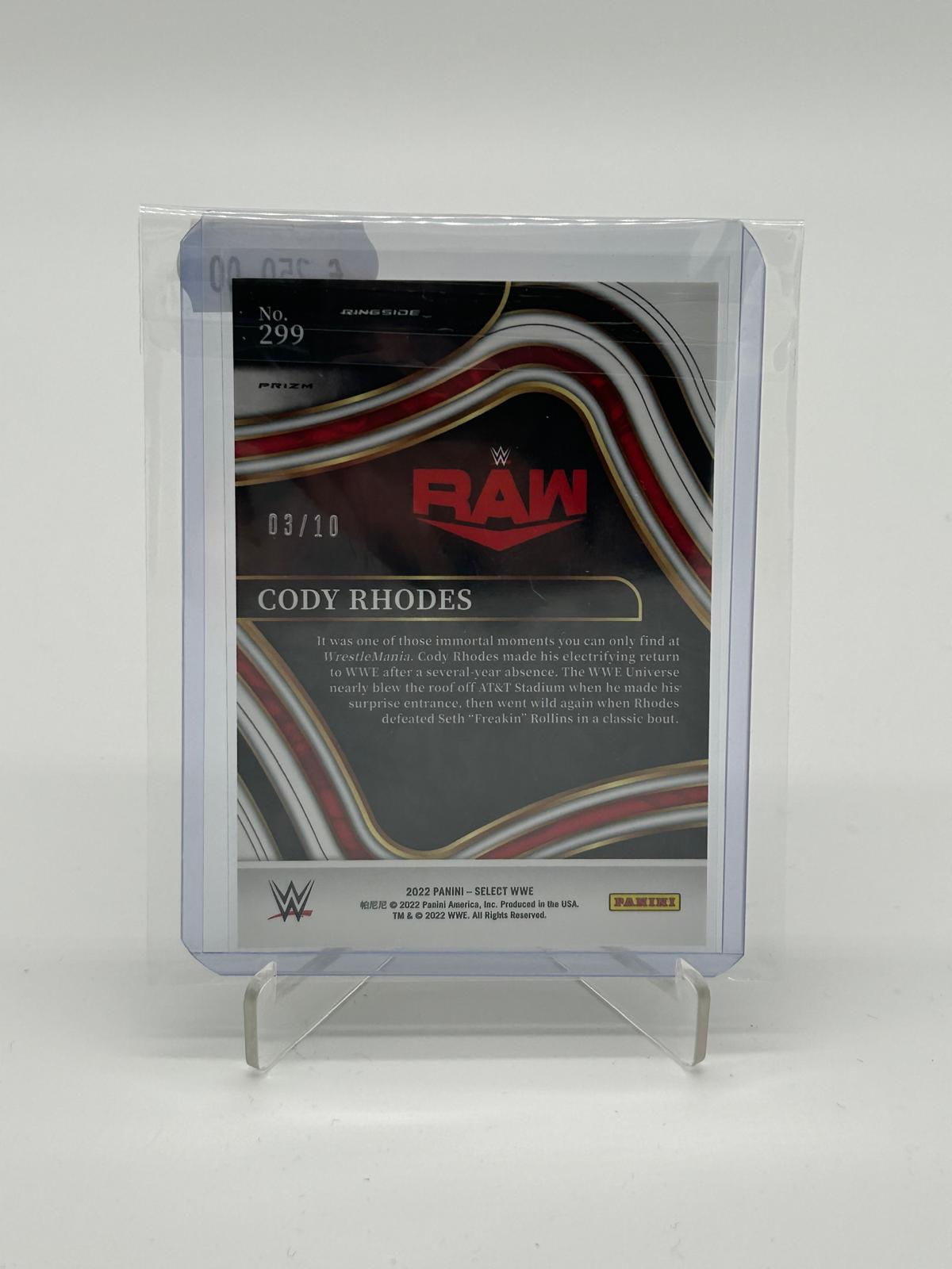 2022 Panini Select WWE Cody Rhodes /10