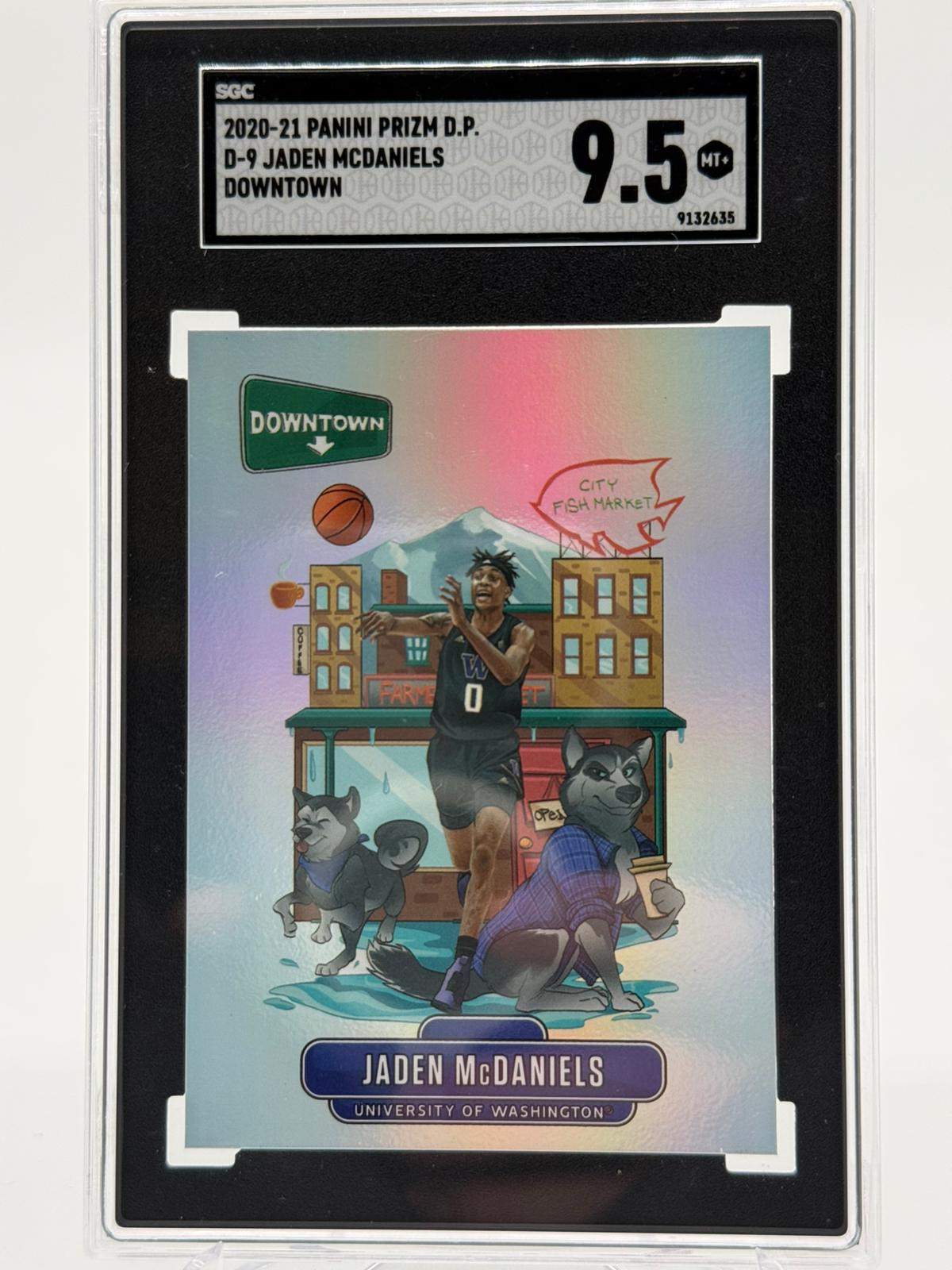 2020-21 Panini Prizm D.P. Jaden McDaniels Downtown SGC 9.5