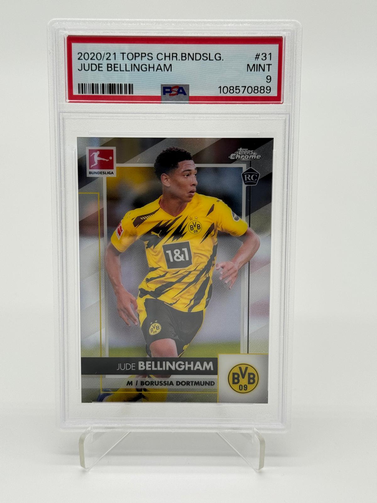 2020-21 Topps Chrome Bundesliga Jude Bellingham RC PSA 9