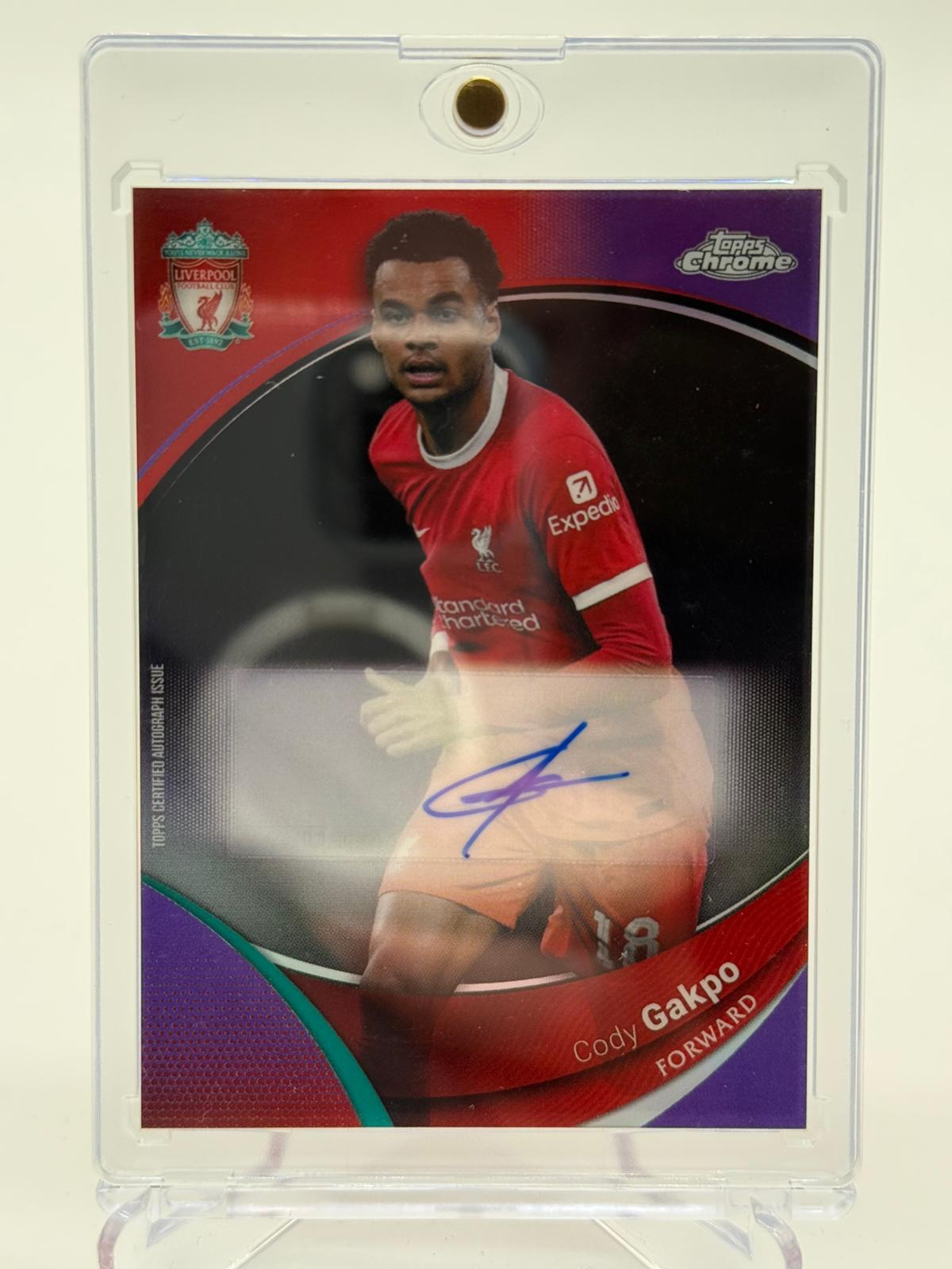 2024 Topps Liverpool Chrome Cody Gakpo Autogramm 11/15