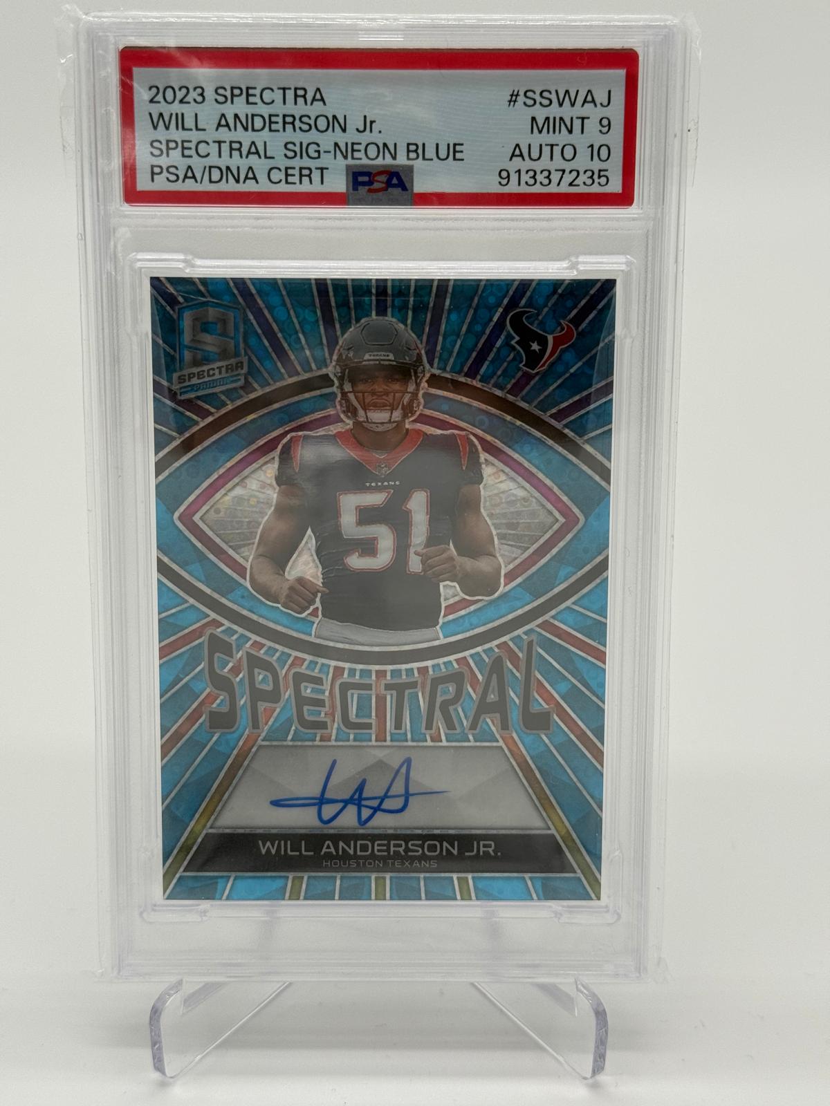 2023 Panini Spectra Will Anderson Jr. Auto /50 PSA 9 Auto 10