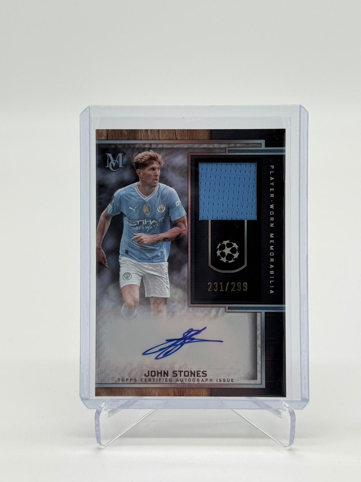 2024 Topps Museum John Stones Auto/Patch 231/299